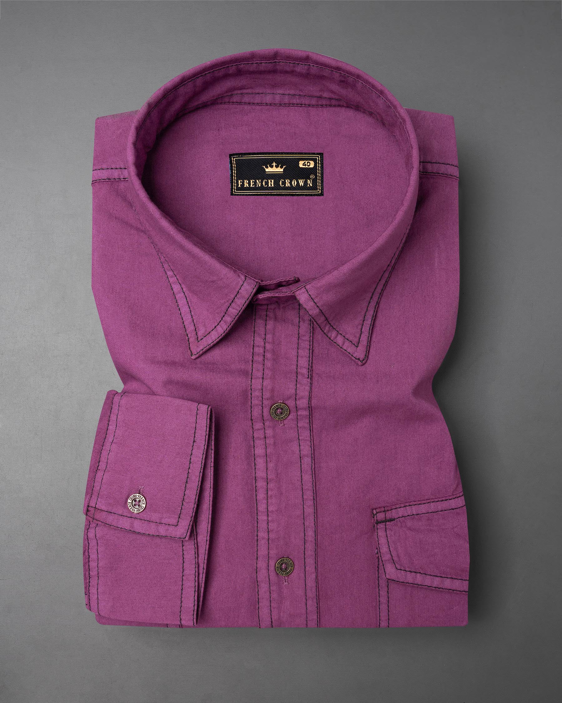 Cannon Purple  Chambray Denim shirt 7235-MB-38,7235-MB-H-38,7235-MB-39,7235-MB-H-39,7235-MB-40,7235-MB-H-40,7235-MB-42,7235-MB-H-42,7235-MB-44,7235-MB-H-44,7235-MB-46,7235-MB-H-46,7235-MB-48,7235-MB-H-48,7235-MB-50,7235-MB-H-50,7235-MB-52,7235-MB-H-52