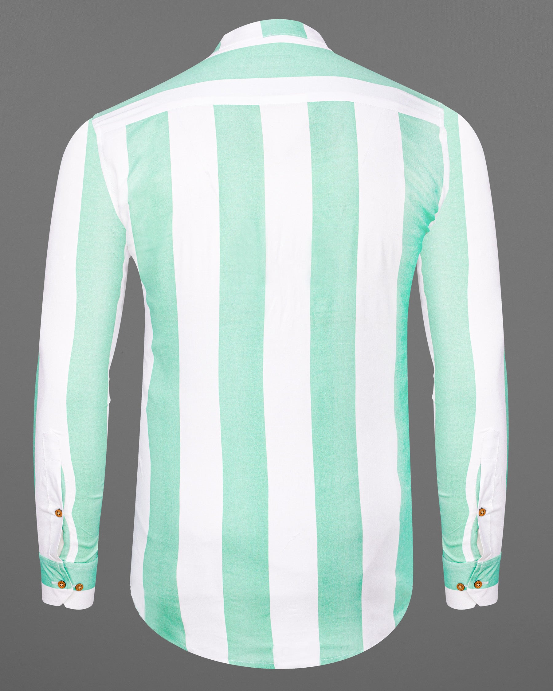 Sea Mist Green with Bright White Premium Tencel Kurta Shirt