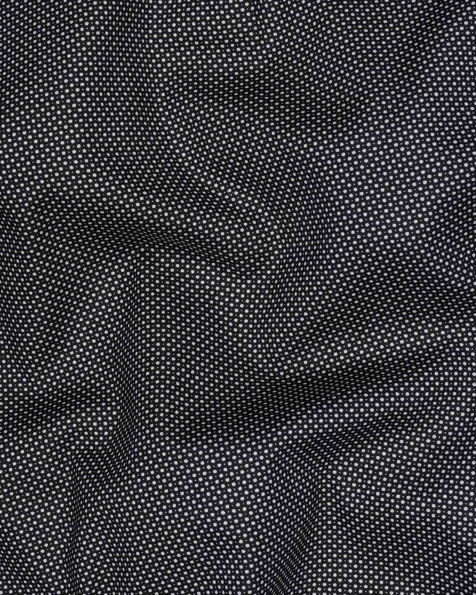 Jade Black White Dots Premium Cotton Shirt