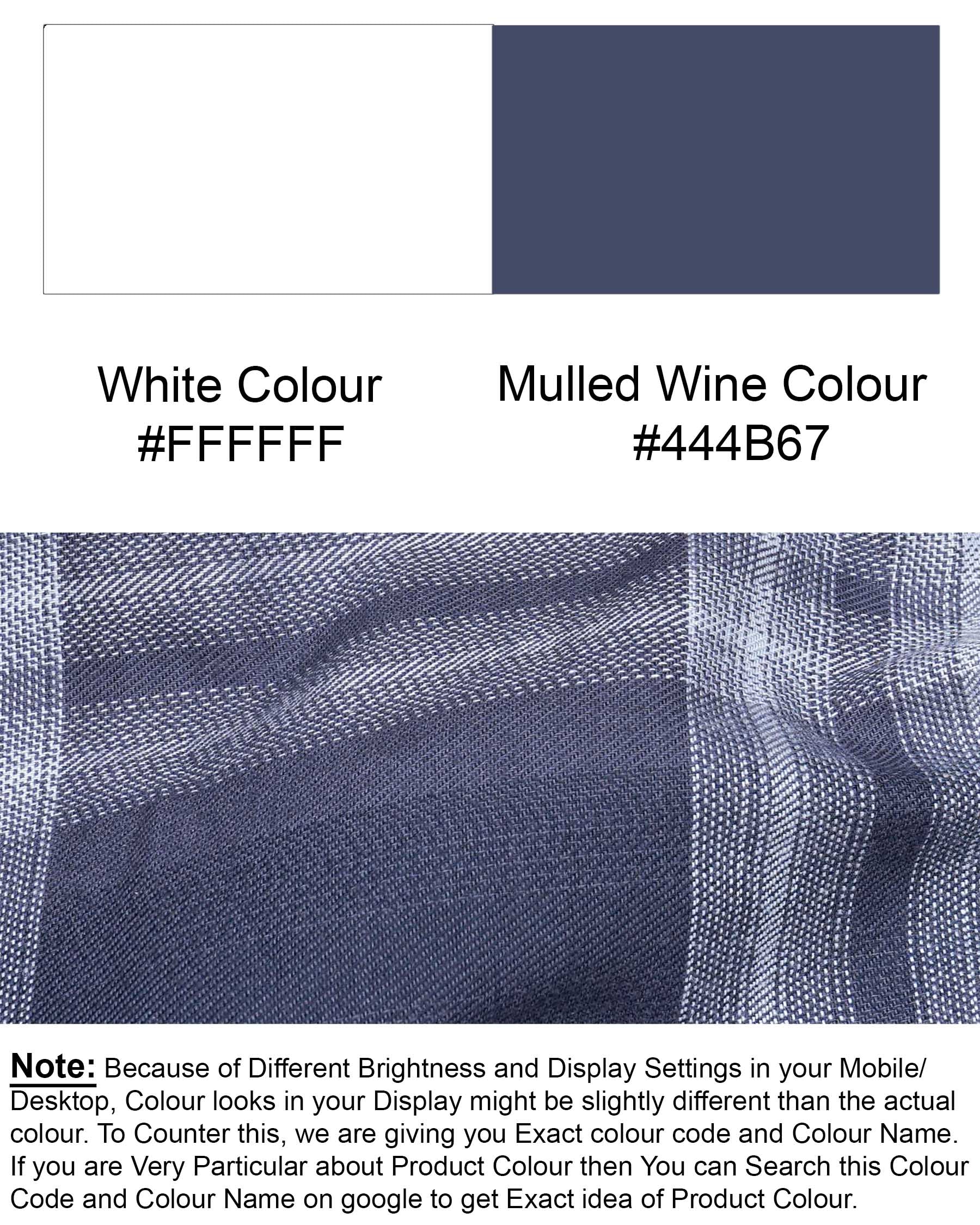 Mulled Wine Blue Plaid Flannel Shirt