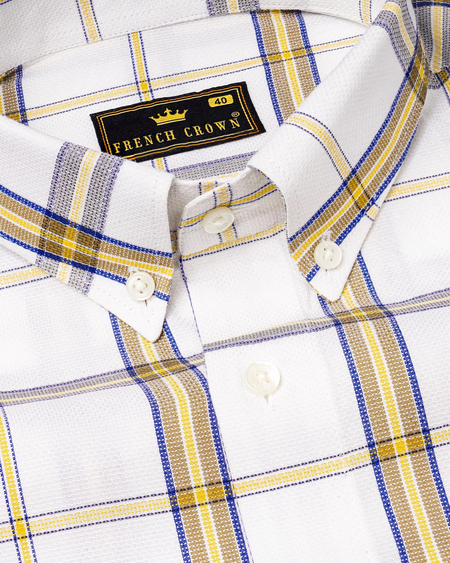 off White Plaid Dobby Textured Premium Giza Cotton Shirt 7417-BD-38,7417-BD-38,7417-BD-39,7417-BD-39,7417-BD-40,7417-BD-40,7417-BD-42,7417-BD-42,7417-BD-44,7417-BD-44,7417-BD-46,7417-BD-46,7417-BD-48,7417-BD-48,7417-BD-50,7417-BD-50,7417-BD-52,7417-BD-52