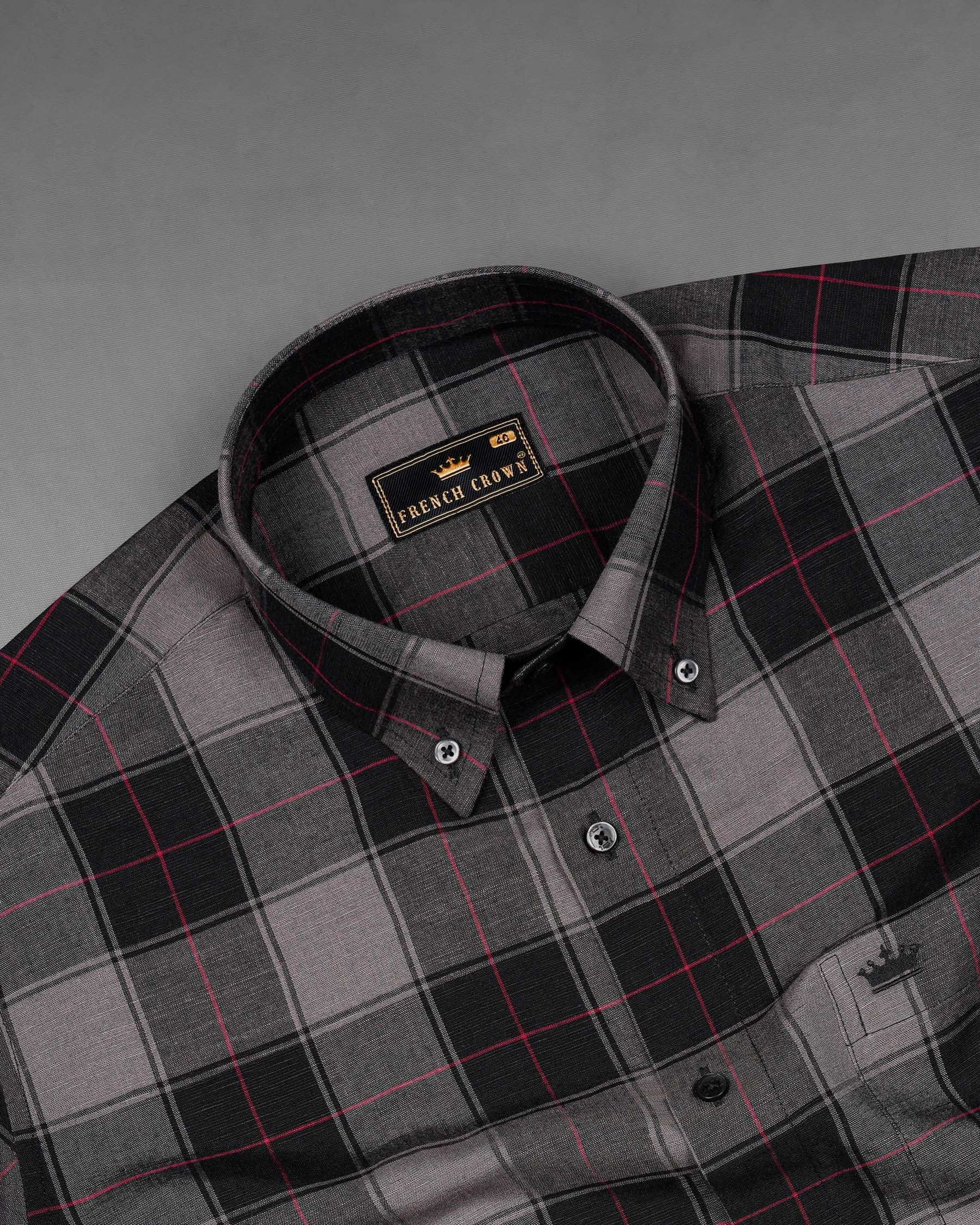 Jade Black and Wenge Gray Plaid Luxurious Linen Shirt 7418-BD-BLK-38,7418-BD-BLK-38,7418-BD-BLK-39,7418-BD-BLK-39,7418-BD-BLK-40,7418-BD-BLK-40,7418-BD-BLK-42,7418-BD-BLK-42,7418-BD-BLK-44,7418-BD-BLK-44,7418-BD-BLK-46,7418-BD-BLK-46,7418-BD-BLK-48,7418-BD-BLK-48,7418-BD-BLK-50,7418-BD-BLK-50,7418-BD-BLK-52,7418-BD-BLK-52