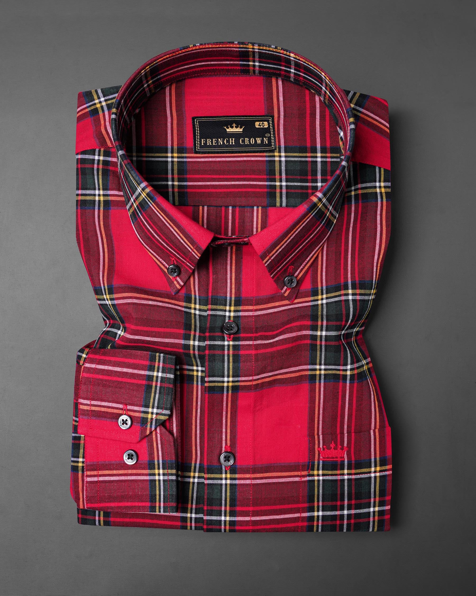 Crimson Red Plaid Premium Cotton Shirt 7419-BD-BLK-38,7419-BD-BLK-38,7419-BD-BLK-39,7419-BD-BLK-39,7419-BD-BLK-40,7419-BD-BLK-40,7419-BD-BLK-42,7419-BD-BLK-42,7419-BD-BLK-44,7419-BD-BLK-44,7419-BD-BLK-46,7419-BD-BLK-46,7419-BD-BLK-48,7419-BD-BLK-48,7419-BD-BLK-50,7419-BD-BLK-50,7419-BD-BLK-52,7419-BD-BLK-52