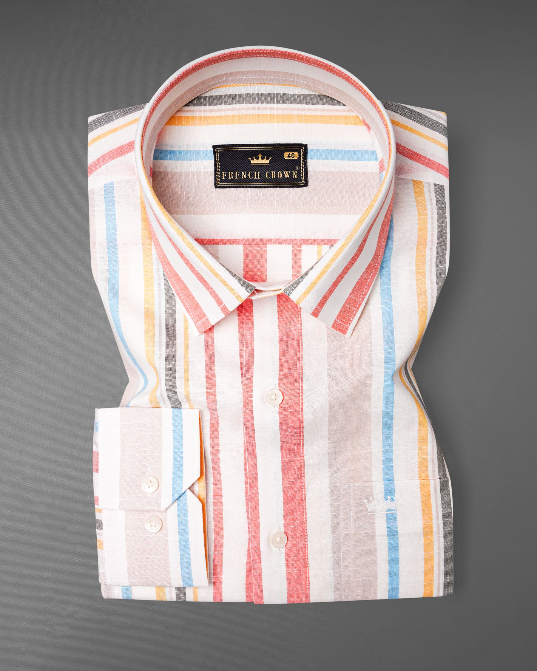 Light Pink with Swirl Gray Striped Luxurious Linen Shirt 7422-38,7422-38,7422-39,7422-39,7422-40,7422-40,7422-42,7422-42,7422-44,7422-44,7422-46,7422-46,7422-48,7422-48,7422-50,7422-50,7422-52,7422-52