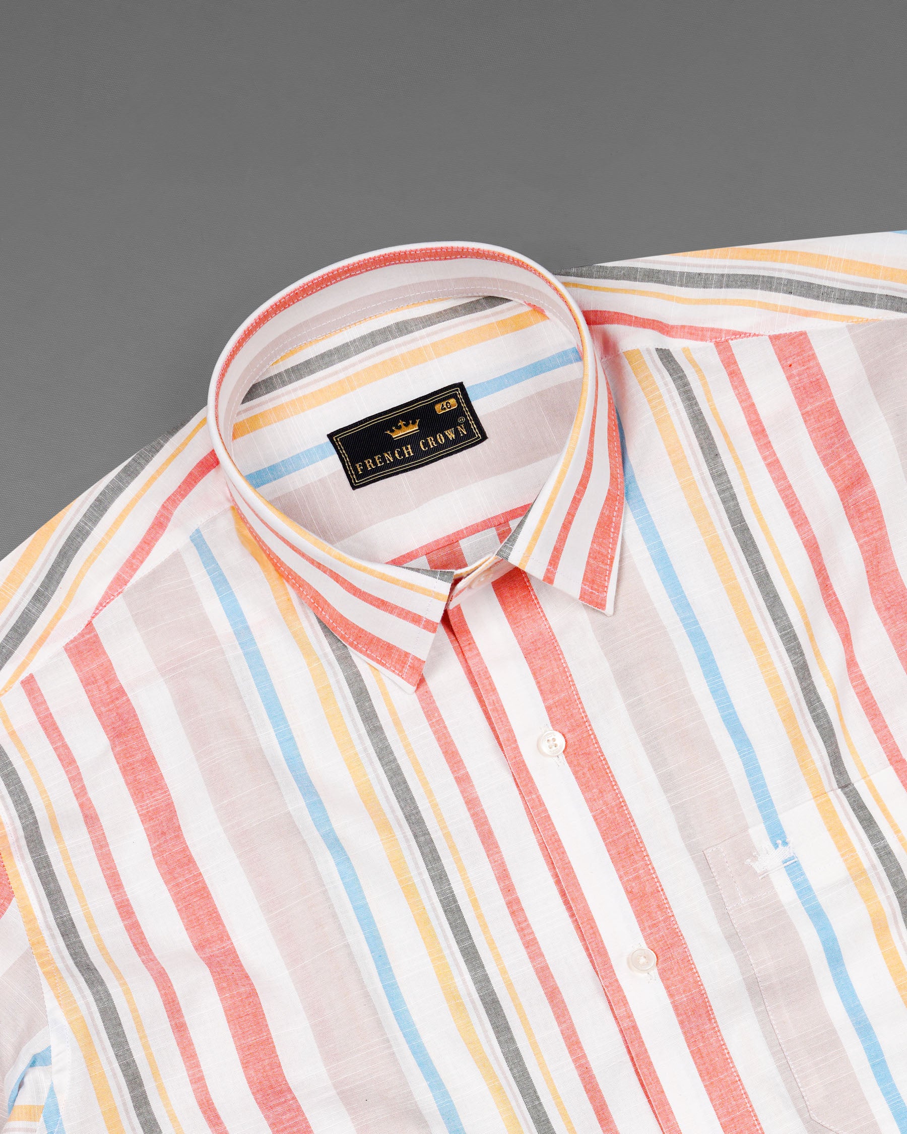 Light Pink with Swirl Gray Striped Luxurious Linen Shirt 7422-38,7422-38,7422-39,7422-39,7422-40,7422-40,7422-42,7422-42,7422-44,7422-44,7422-46,7422-46,7422-48,7422-48,7422-50,7422-50,7422-52,7422-52