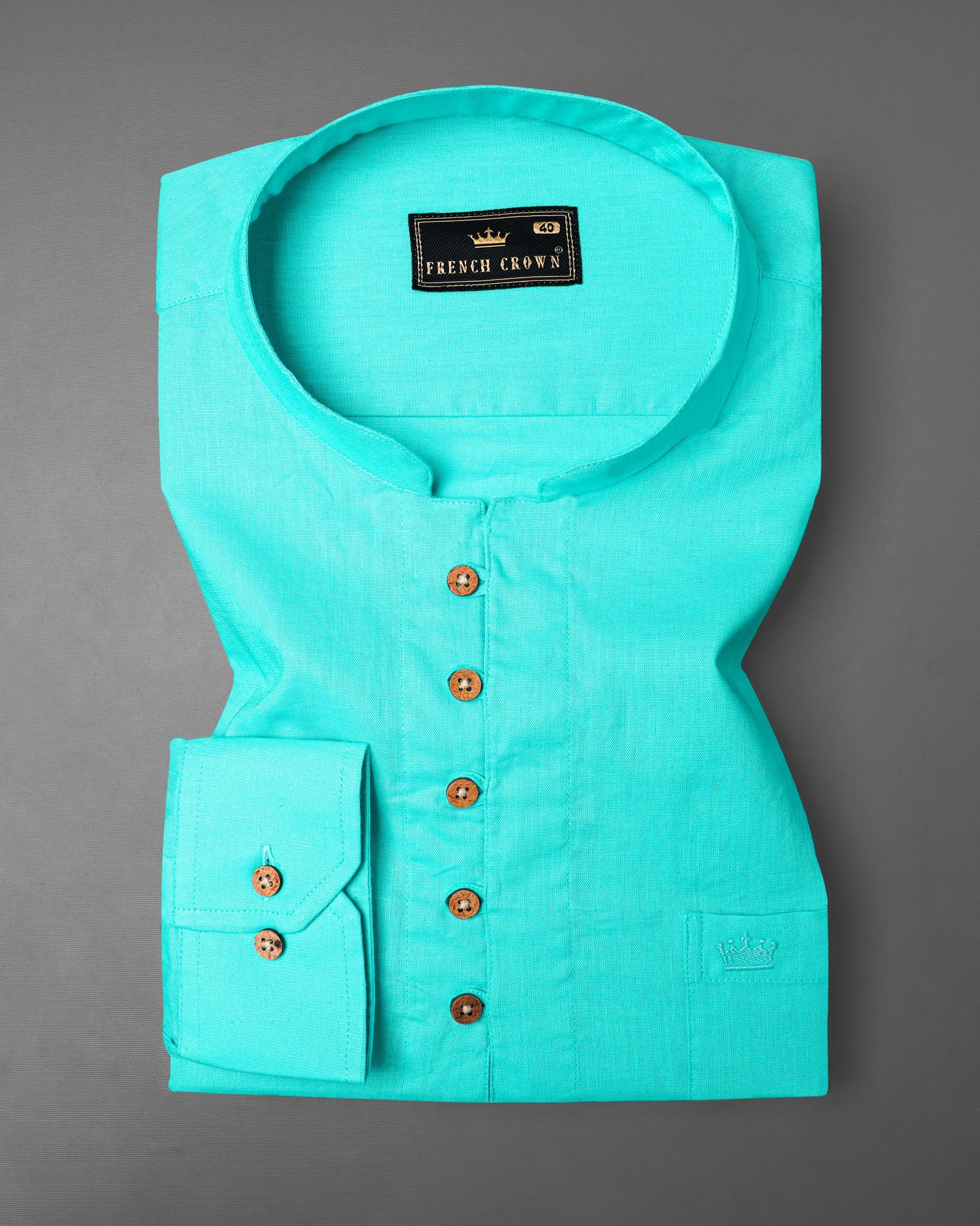 Bright Turquoise Luxurious Linen Kurta Shirt 7426-KS-38,7426-KS-38,7426-KS-39,7426-KS-39,7426-KS-40,7426-KS-40,7426-KS-42,7426-KS-42,7426-KS-44,7426-KS-44,7426-KS-46,7426-KS-46,7426-KS-48,7426-KS-48,7426-KS-50,7426-KS-50,7426-KS-52,7426-KS-52