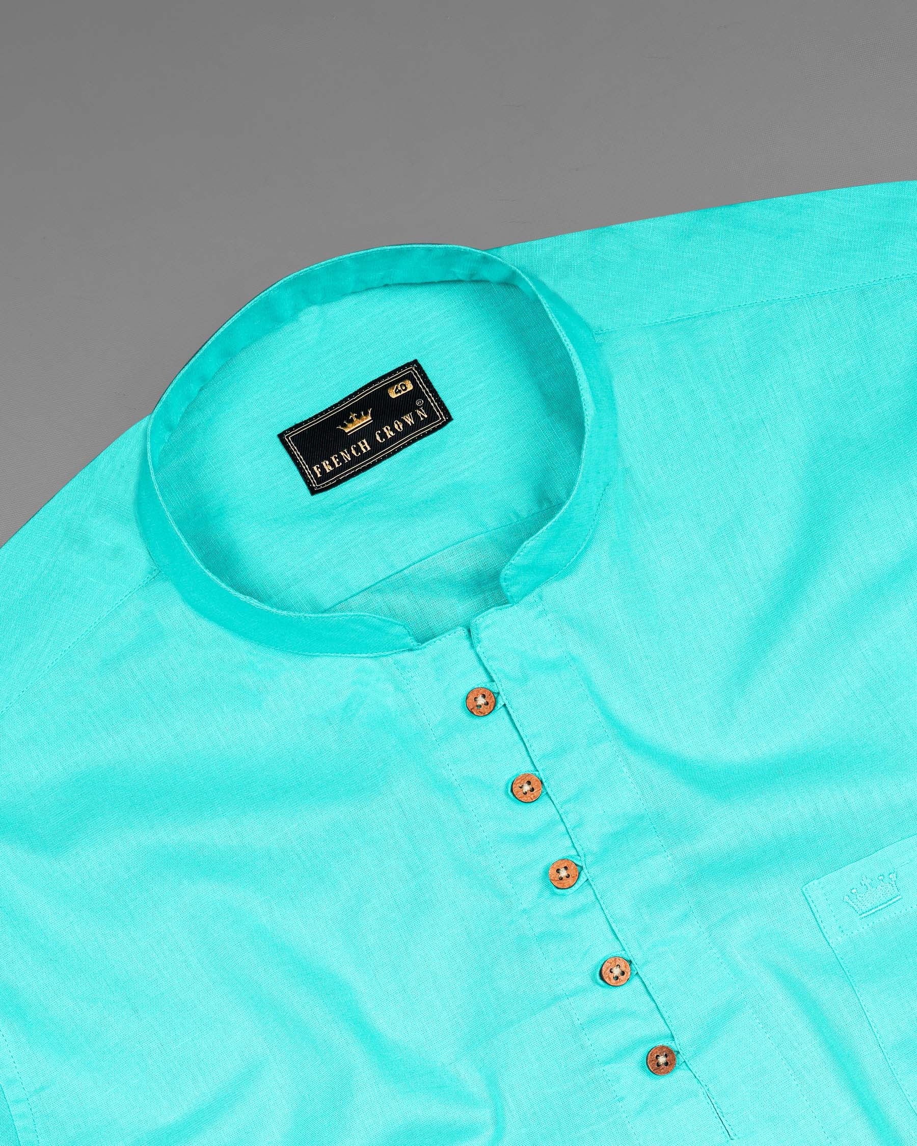Bright Turquoise Luxurious Linen Kurta Shirt 7426-KS-38,7426-KS-38,7426-KS-39,7426-KS-39,7426-KS-40,7426-KS-40,7426-KS-42,7426-KS-42,7426-KS-44,7426-KS-44,7426-KS-46,7426-KS-46,7426-KS-48,7426-KS-48,7426-KS-50,7426-KS-50,7426-KS-52,7426-KS-52