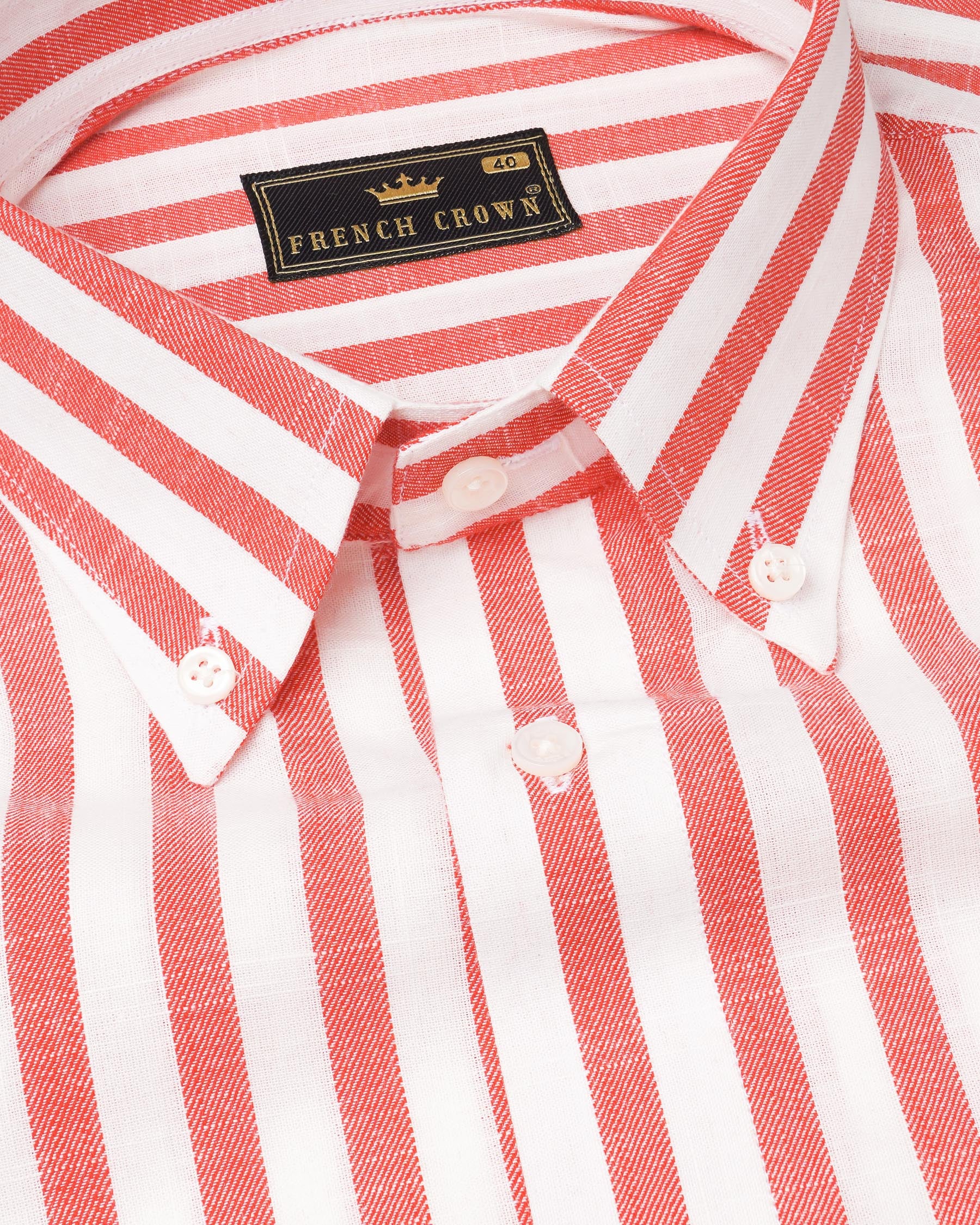 Terra Cotta and White Twill Striped Premium Cotton Shirt 7441-BD-38, 7441-BD-H-38, 7441-BD-39, 7441-BD-H-39, 7441-BD-40, 7441-BD-H-40, 7441-BD-42, 7441-BD-H-42, 7441-BD-44, 7441-BD-H-44, 7441-BD-46, 7441-BD-H-46, 7441-BD-48, 7441-BD-H-48, 7441-BD-50, 7441-BD-H-50, 7441-BD-52, 7441-BD-H-52