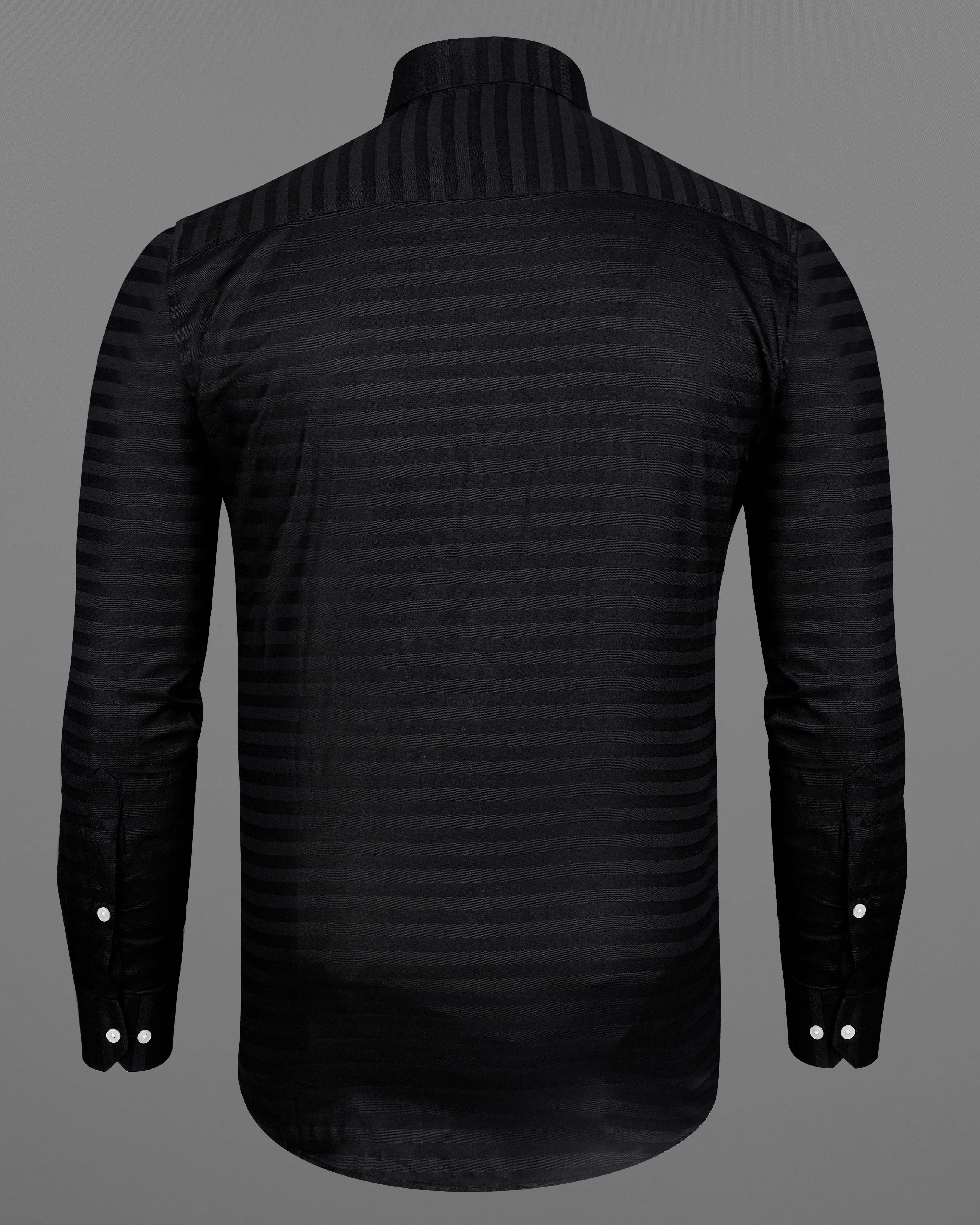 Jade Black Subtle Striped Dobby Textured Premium Giza Cotton Shirt 7508-CA-38, 7508-CA-H-38, 7508-CA-39, 7508-CA-H-39, 7508-CA-40, 7508-CA-H-40, 7508-CA-42, 7508-CA-H-42, 7508-CA-44, 7508-CA-H-44, 7508-CA-46, 7508-CA-H-46, 7508-CA-48, 7508-CA-H-48, 7508-CA-50, 7508-CA-H-50, 7508-CA-52, 7508-CA-H-52