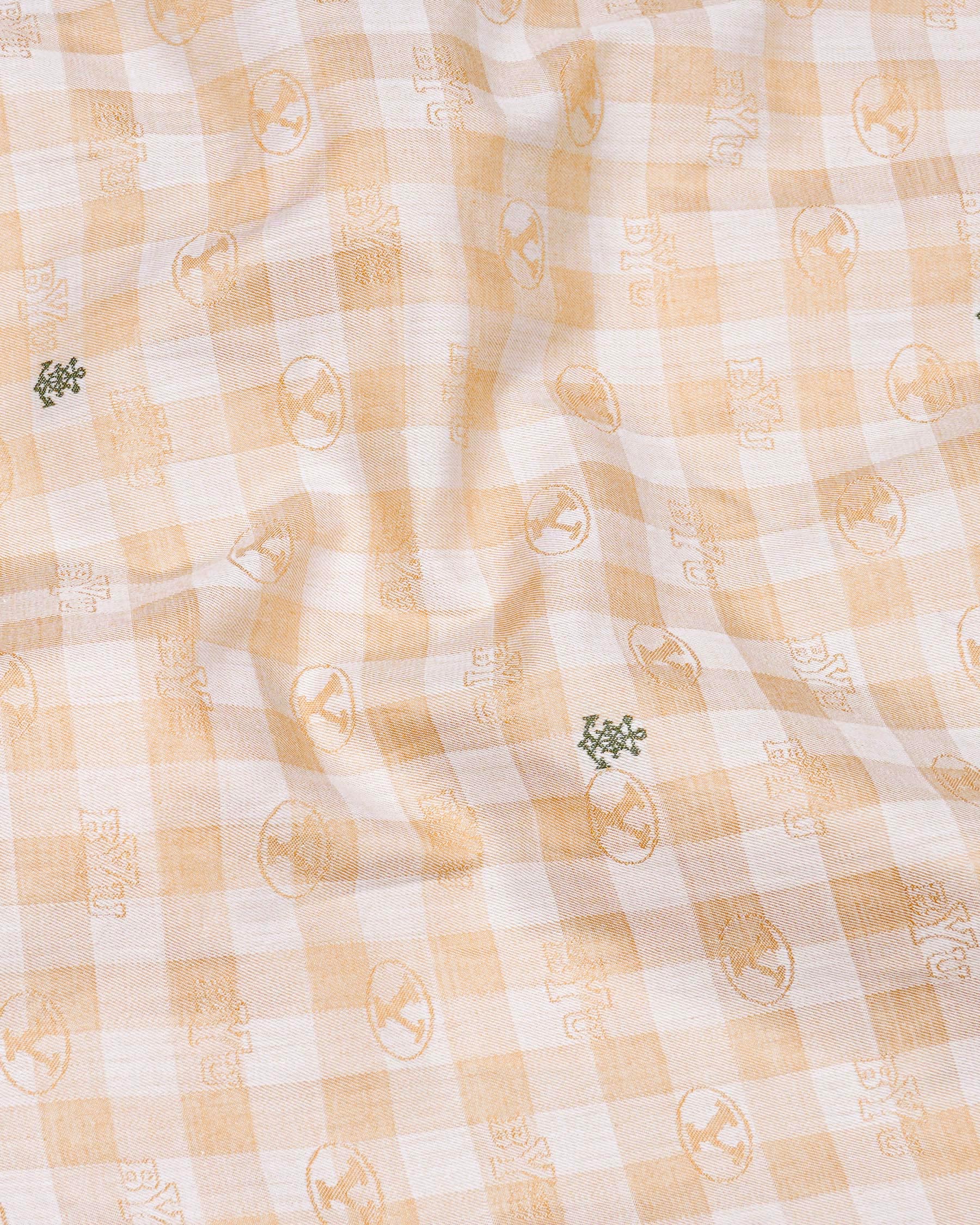 Chamois Peach and White Checkered Jacquard Textured Premium Giza Cotton Shirt 7517-CA-38, 7517-CA-H-38, 7517-CA-39, 7517-CA-H-39, 7517-CA-40, 7517-CA-H-40, 7517-CA-42, 7517-CA-H-42, 7517-CA-44, 7517-CA-H-44, 7517-CA-46, 7517-CA-H-46, 7517-CA-48, 7517-CA-H-48, 7517-CA-50, 7517-CA-H-50, 7517-CA-52, 7517-CA-H-52