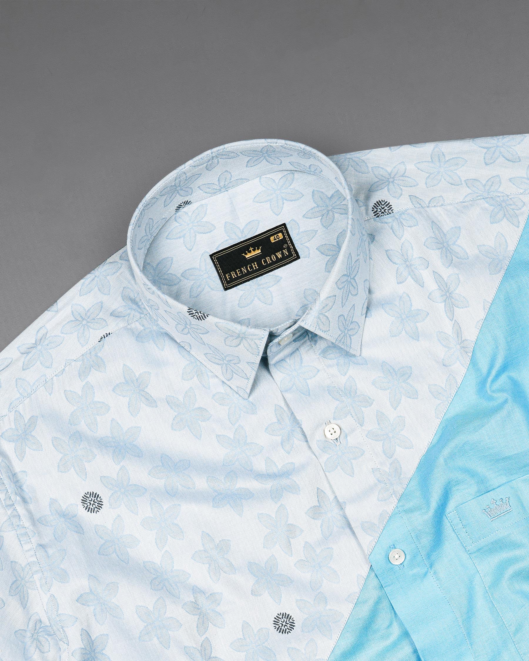 Mystic Baby Blue Floral Textured with Tiffany Jacquard Premium Giza Cotton Shirt 7531-P170-38, 7531-P170-H-38, 7531-P170-39, 7531-P170-H-39, 7531-P170-40, 7531-P170-H-40, 7531-P170-42, 7531-P170-H-42, 7531-P170-44, 7531-P170-H-44, 7531-P170-46, 7531-P170-H-46, 7531-P170-48, 7531-P170-H-48, 7531-P170-50, 7531-P170-H-50, 7531-P170-52, 7531-P170-H-52