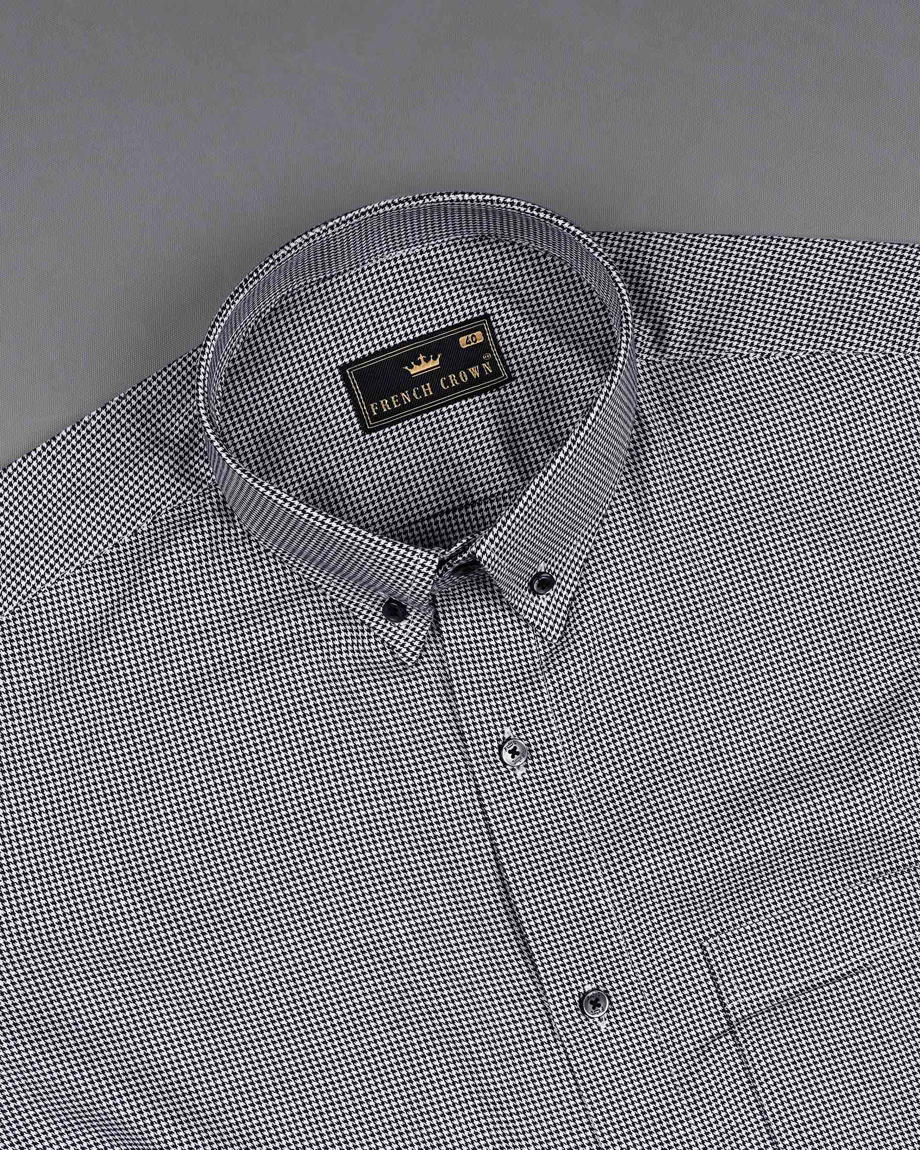 Jade Black and White Houndstooth Textured Premium Giza Cotton Shirt 7576-BD-BLK-38, 7576-BD-BLK-H-38, 7576-BD-BLK-39, 7576-BD-BLK-H-39, 7576-BD-BLK-40, 7576-BD-BLK-H-40, 7576-BD-BLK-42, 7576-BD-BLK-H-42, 7576-BD-BLK-44, 7576-BD-BLK-H-44, 7576-BD-BLK-46, 7576-BD-BLK-H-46, 7576-BD-BLK-48, 7576-BD-BLK-H-48, 7576-BD-BLK-50, 7576-BD-BLK-H-50, 7576-BD-BLK-52, 7576-BD-BLK-H-52