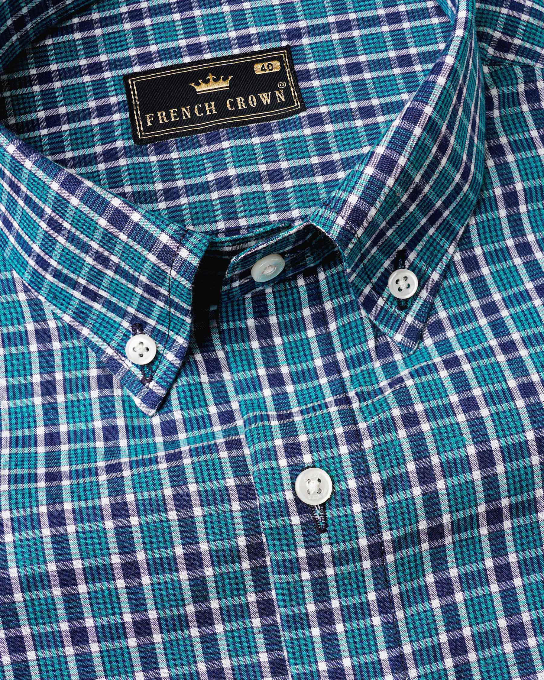 Persian Blue Checkered Premium Cotton Shirt 7611-BD-38, 7611-BD-H-38, 7611-BD-39,7611-BD-H-39, 7611-BD-40, 7611-BD-H-40, 7611-BD-42, 7611-BD-H-42, 7611-BD-44, 7611-BD-H-44, 7611-BD-46, 7611-BD-H-46, 7611-BD-48, 7611-BD-H-48, 7611-BD-50, 7611-BD-H-50, 7611-BD-52, 7611-BD-H-52
