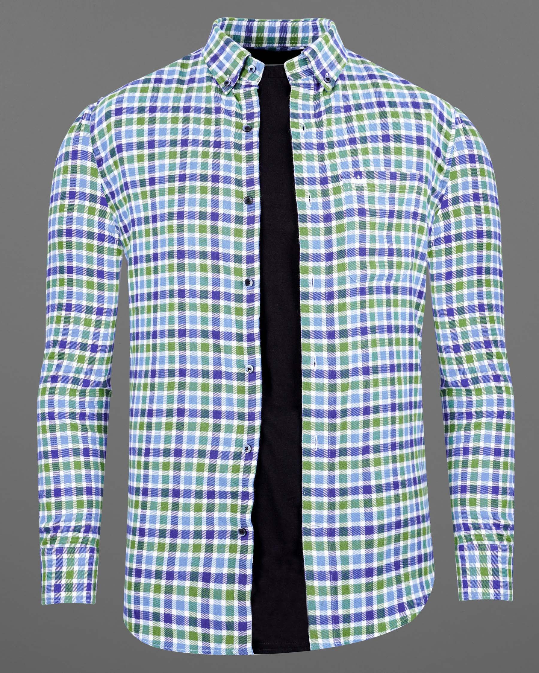 Camo Green and Gigas Blue Twill Gingham Premium Cotton Overshirt 7625-BD-BLE-38, 7625-BD-BLE-H-38, 7625-BD-BLE-39,7625-BD-BLE-H-39, 7625-BD-BLE-40, 7625-BD-BLE-H-40, 7625-BD-BLE-42, 7625-BD-BLE-H-42, 7625-BD-BLE-44, 7625-BD-BLE-H-44, 7625-BD-BLE-46, 7625-BD-BLE-H-46, 7625-BD-BLE-48, 7625-BD-BLE-H-48, 7625-BD-BLE-50, 7625-BD-BLE-H-50, 7625-BD-BLE-52, 7625-BD-BLE-H-52