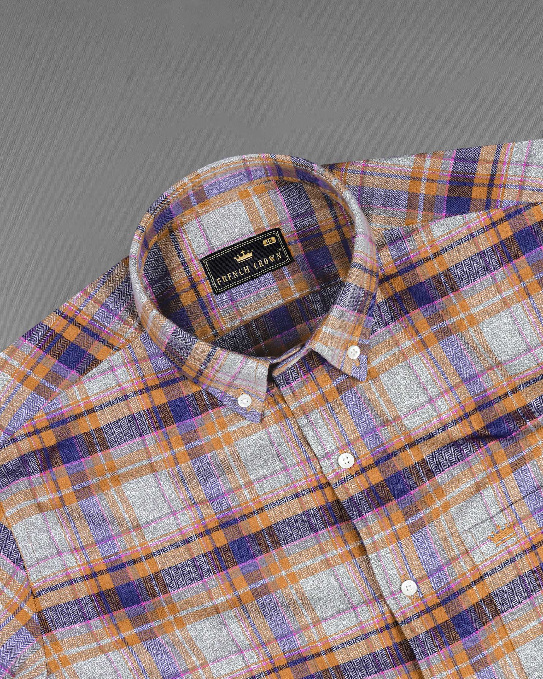 Wisteria Gray with Raw Sienna Plaid Herringbone Shirt 7636-BD-38, 7636-BD-H-38, 7636-BD-39,7636-BD-H-39, 7636-BD-40, 7636-BD-H-40, 7636-BD-42, 7636-BD-H-42, 7636-BD-44, 7636-BD-H-44, 7636-BD-46, 7636-BD-H-46, 7636-BD-48, 7636-BD-H-48, 7636-BD-50, 7636-BD-H-50, 7636-BD-52, 7636-BD-H-52