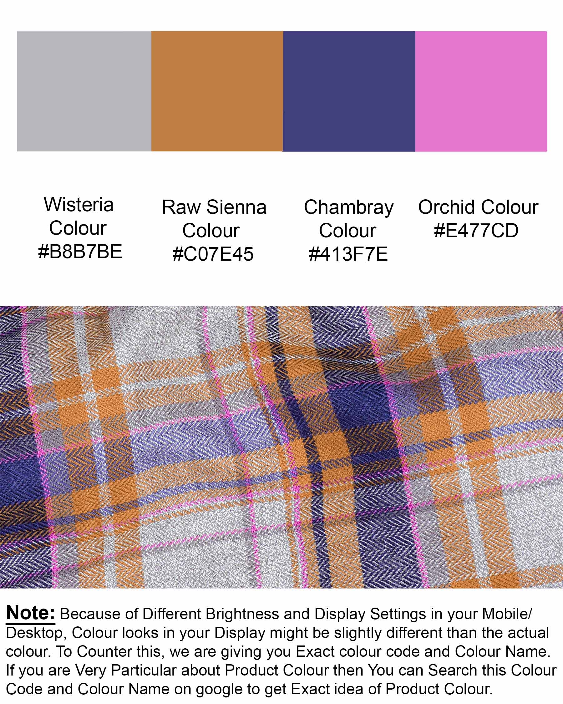 Wisteria Gray with Raw Sienna Plaid Herringbone Shirt 7636-BD-38, 7636-BD-H-38, 7636-BD-39,7636-BD-H-39, 7636-BD-40, 7636-BD-H-40, 7636-BD-42, 7636-BD-H-42, 7636-BD-44, 7636-BD-H-44, 7636-BD-46, 7636-BD-H-46, 7636-BD-48, 7636-BD-H-48, 7636-BD-50, 7636-BD-H-50, 7636-BD-52, 7636-BD-H-52