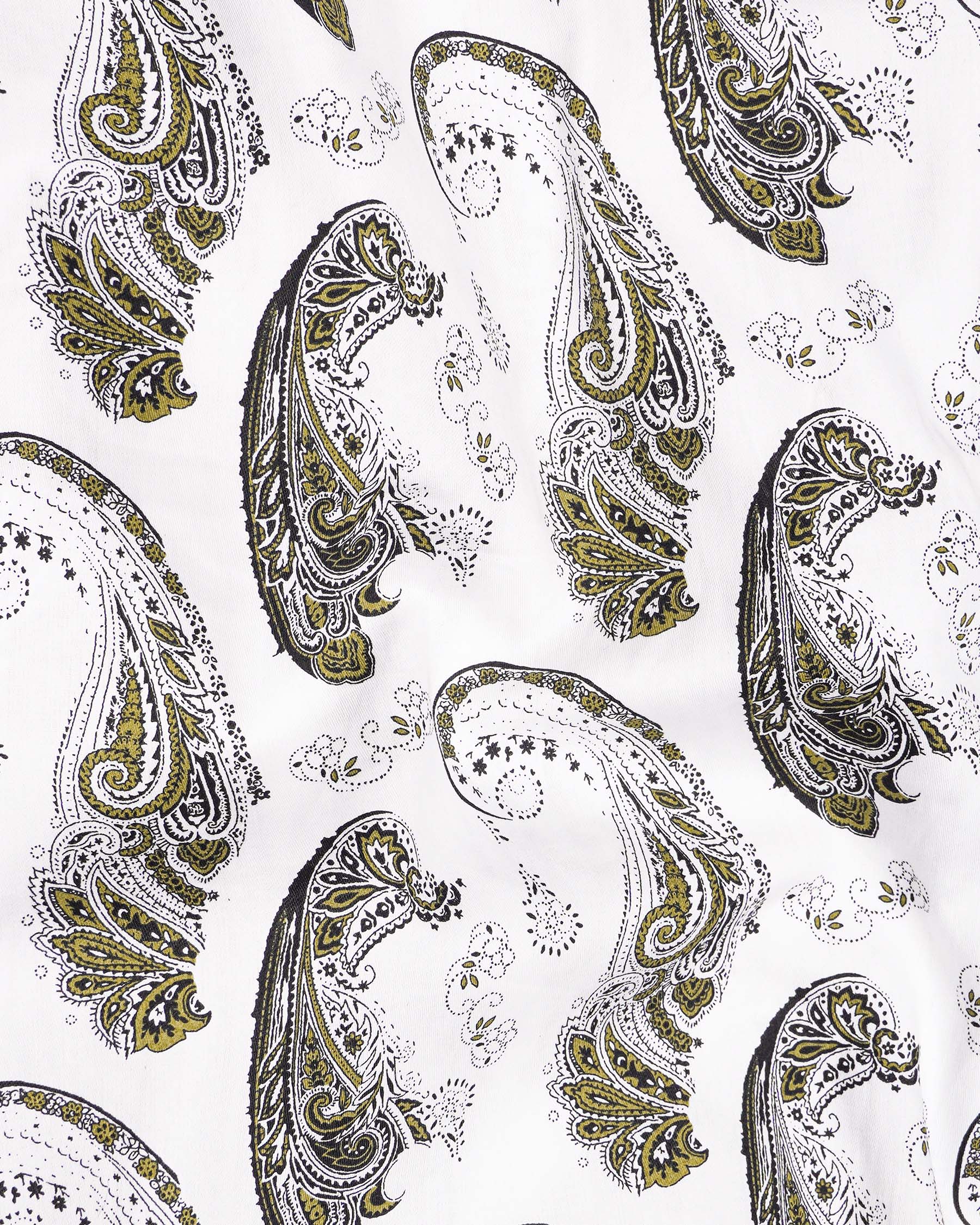 Bright White Paisley Printed Super Soft Premium Cotton Shirt 7648-38, 7648-H-38, 7648-39,7648-H-39, 7648-40, 7648-H-40, 7648-42, 7648-H-42, 7648-44, 7648-H-44, 7648-46, 7648-H-46, 7648-48, 7648-H-48, 7648-50, 7648-H-50, 7648-52, 7648-H-52