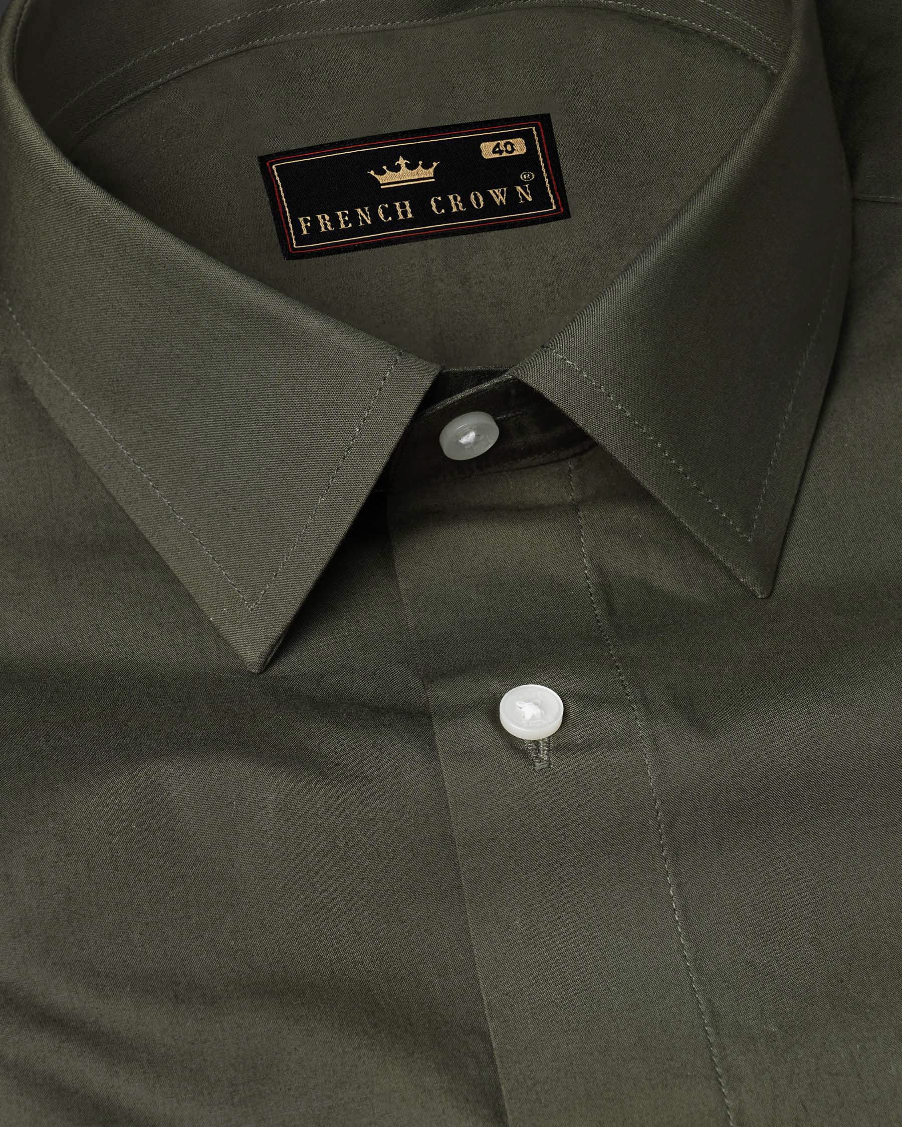 Taupe Green Premium Cotton Shirt 7654-38, 7654-H-38, 7654-39,7654-H-39, 7654-40, 7654-H-40, 7654-42, 7654-H-42, 7654-44, 7654-H-44, 7654-46, 7654-H-46, 7654-48, 7654-H-48, 7654-50, 7654-H-50, 7654-52, 7654-H-52