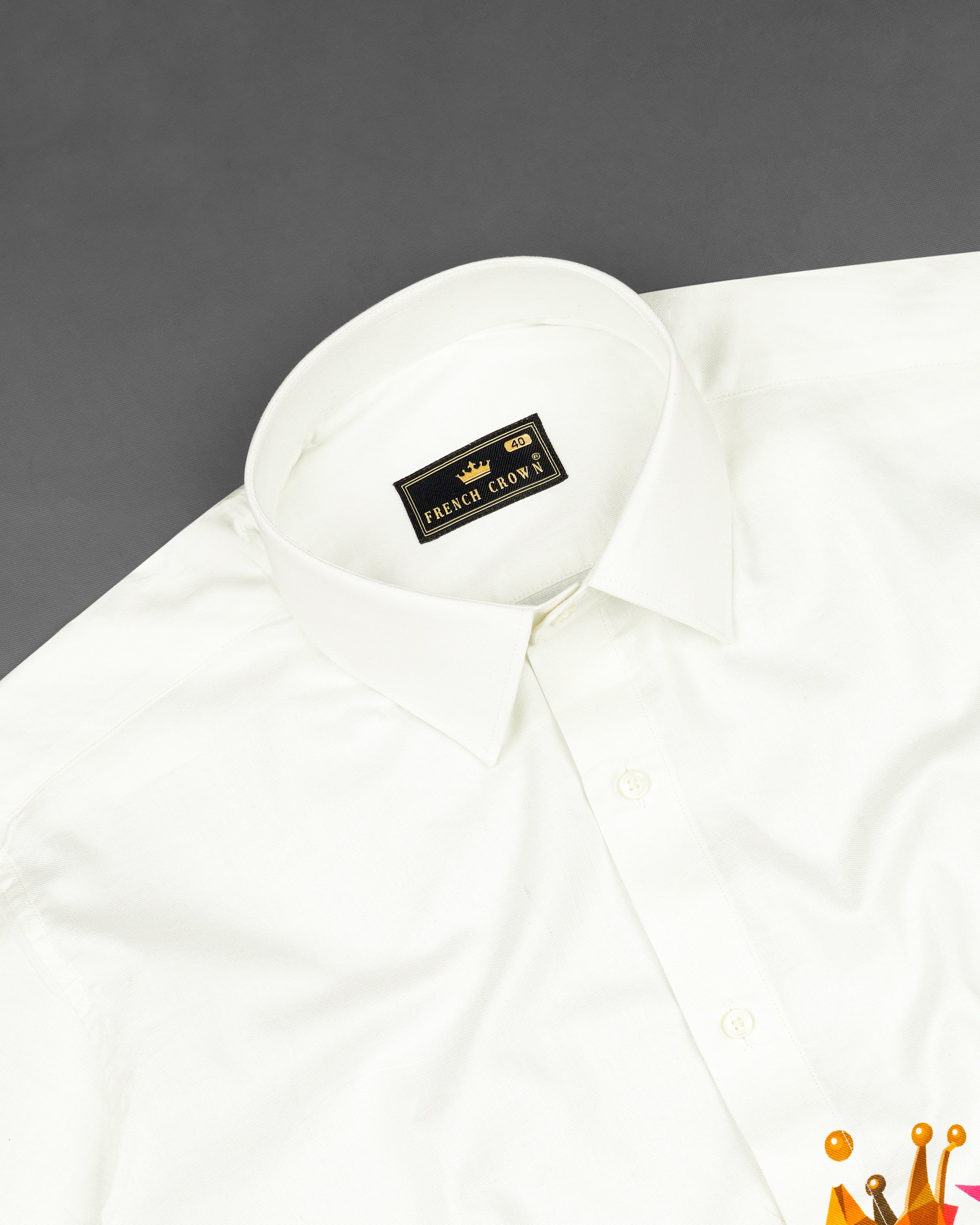 Bright White Lion Printed Super Soft Premium Cotton Designer Shirt 7663-38, 7663-H-38, 7663-39,7663-H-39, 7663-40, 7663-H-40, 7663-42, 7663-H-42, 7663-44, 7663-H-44, 7663-46, 7663-H-46, 7663-48, 7663-H-48, 7663-50, 7663-H-50, 7663-52, 7663-H-52