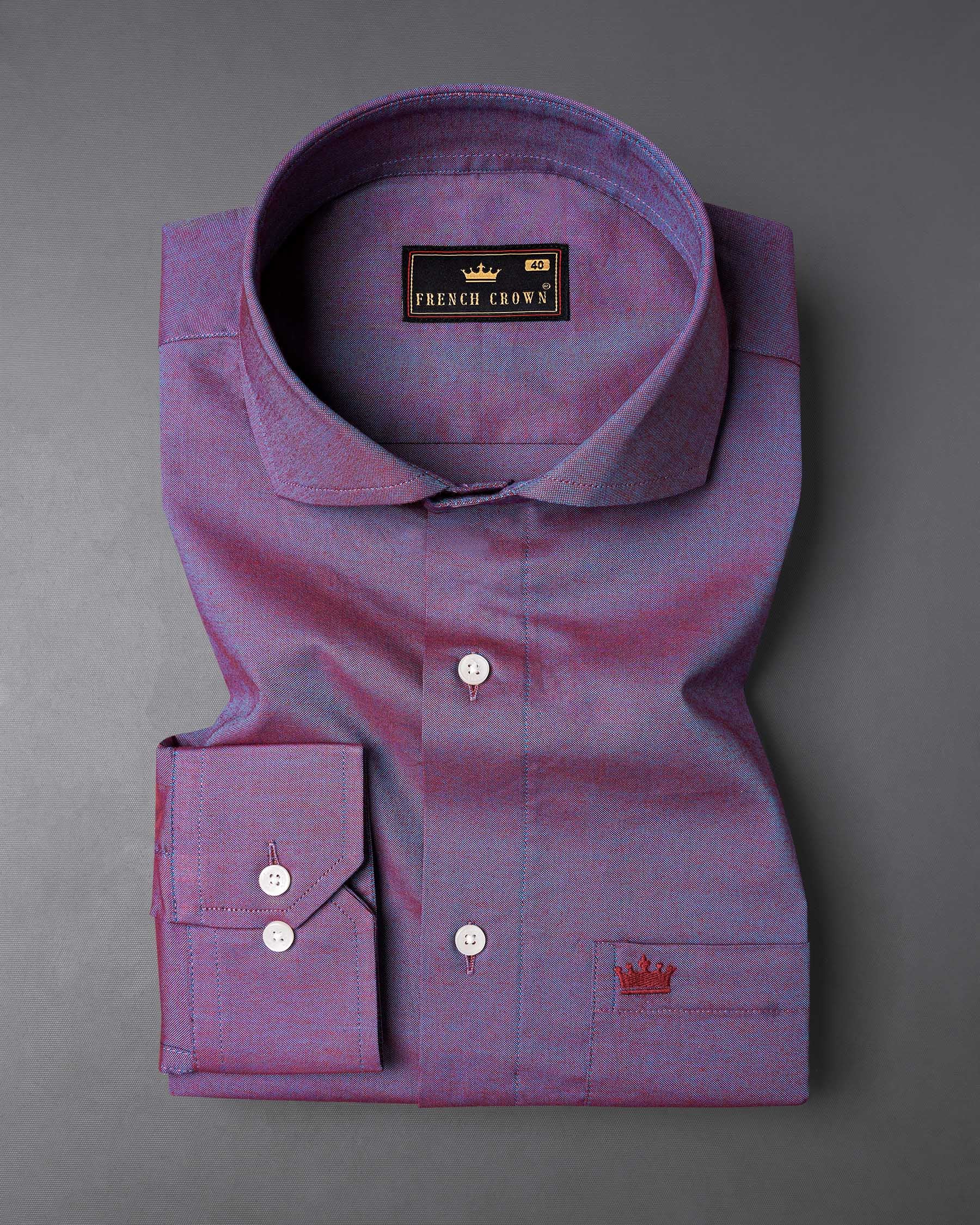 Antique Fuchsia Purple and Twilight Blue Two Tone Chambray Textured Premium Cotton Shirt 7677-CA-38, 7677-CA-H-38, 7677-CA-39,7677-CA-H-39, 7677-CA-40, 7677-CA-H-40, 7677-CA-42, 7677-CA-H-42, 7677-CA-44, 7677-CA-H-44, 7677-CA-46, 7677-CA-H-46, 7677-CA-48, 7677-CA-H-48, 7677-CA-50, 7677-CA-H-50, 7677-CA-52, 7677-CA-H-52