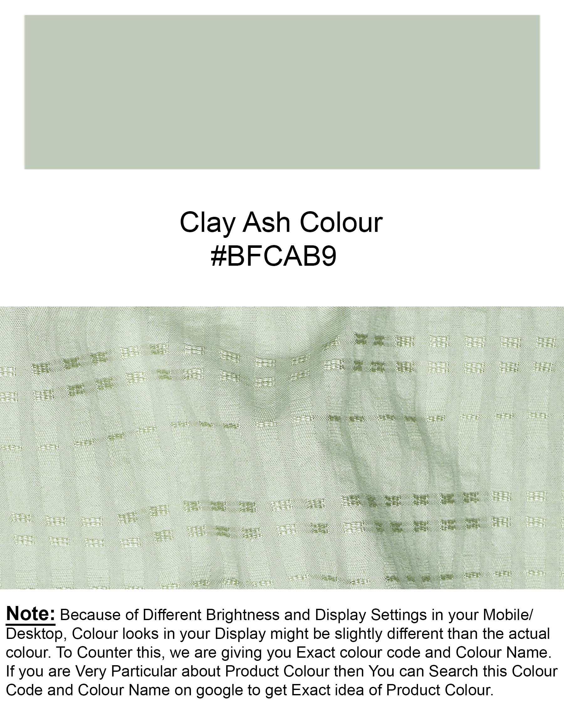 Clay Ash Green Heavyweight Striped Dobby Textured Premium Giza Cotton Kurta Shirt 7684-KS-38, 7684-KS-H-38, 7684-KS-39, 7684-KS-H-39, 7684-KS-40, 7684-KS-H-40, 7684-KS-42, 7684-KS-H-42, 7684-KS-44, 7684-KS-H-44, 7684-KS-46, 7684-KS-H-46, 7684-KS-48, 7684-KS-H-48, 7684-KS-50, 7684-KS-H-50, 7684-KS-52, 7684-KS-H-52