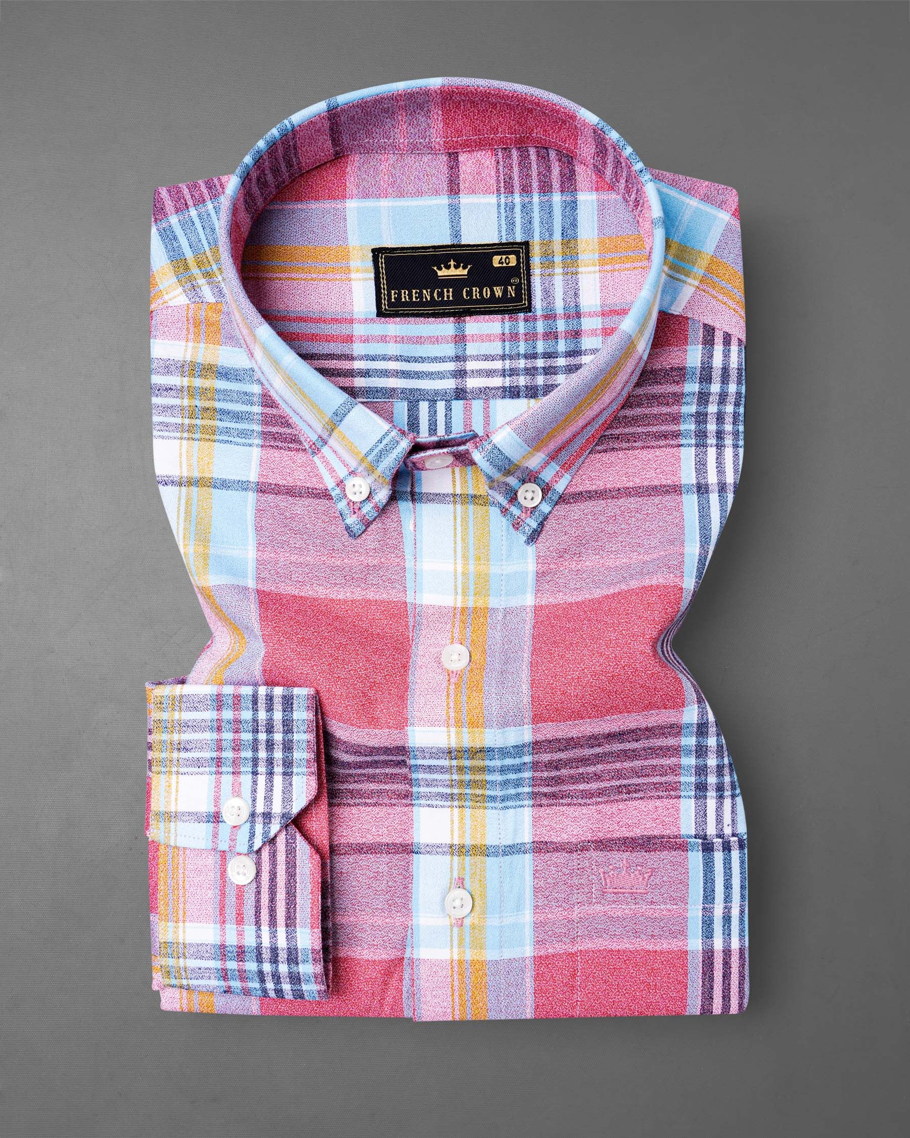 Charm Pink Plaid Dobby Textured Premium Giza Cotton Shirt 7693-BD-38, 7693-BD-H-38, 7693-BD-39,7693-BD-H-39, 7693-BD-40, 7693-BD-H-40, 7693-BD-42, 7693-BD-H-42, 7693-BD-44, 7693-BD-H-44, 7693-BD-46, 7693-BD-H-46, 7693-BD-48, 7693-BD-H-48, 7693-BD-50, 7693-BD-H-50, 7693-BD-52, 7693-BD-H-52