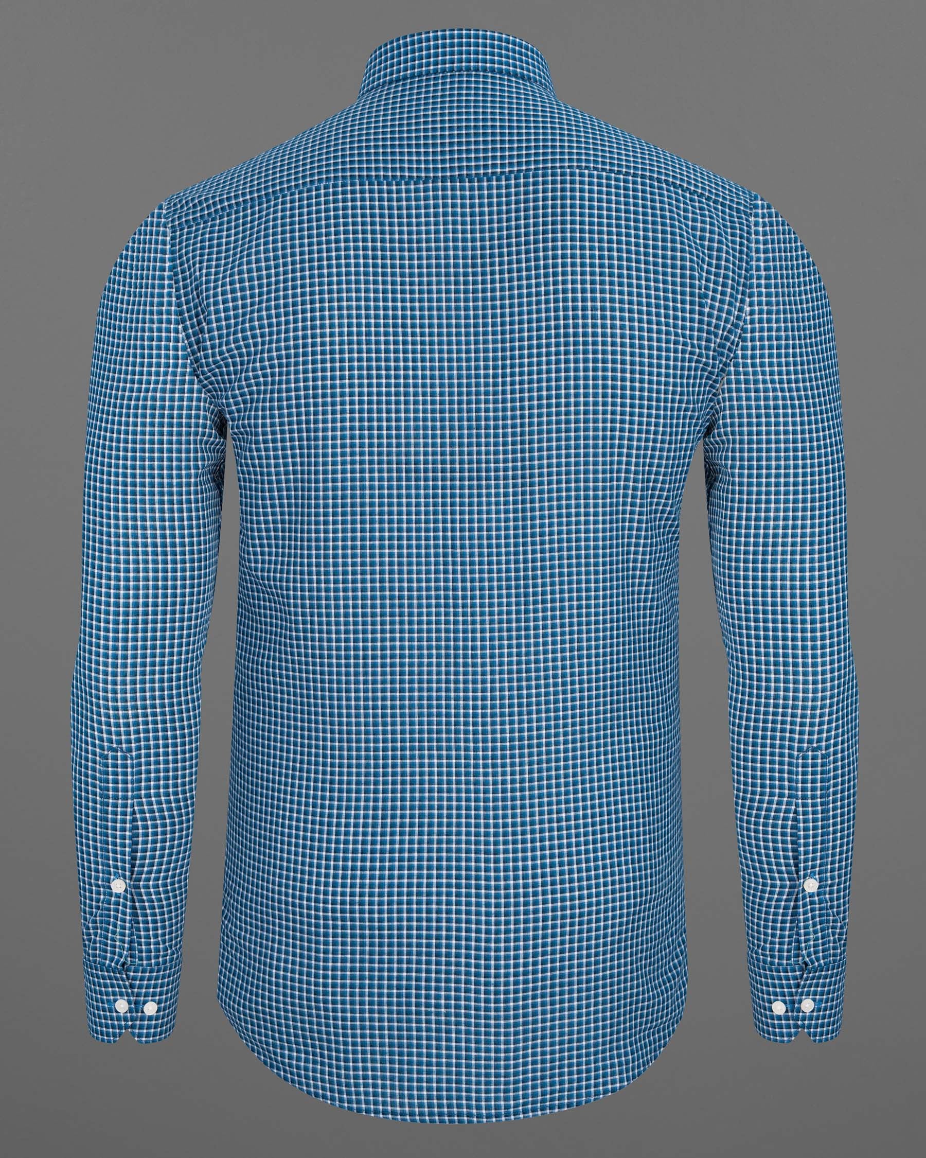 Jelly Bean Blue With Bright White Checkered Twill Premium Cotton Shirt 7704-BD-38, 7704-BD-H-38, 7704-BD-39,7704-BD-H-39, 7704-BD-40, 7704-BD-H-40, 7704-BD-42, 7704-BD-H-42, 7704-BD-44, 7704-BD-H-44, 7704-BD-46, 7704-BD-H-46, 7704-BD-48, 7704-BD-H-48, 7704-BD-50, 7704-BD-H-50, 7704-BD-52, 7704-BD-H-52