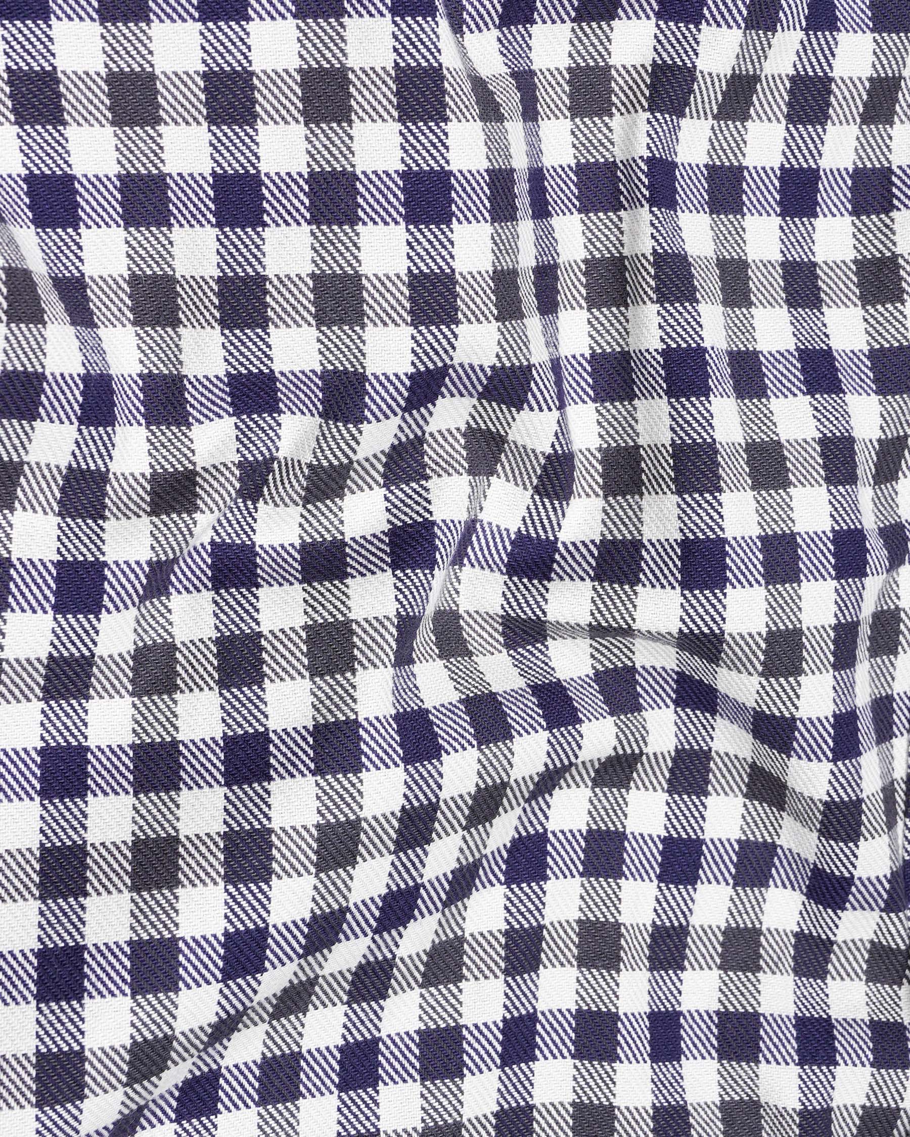 Cloud Burst Navy Blue and White Gingham Heavyweight Twill Premium Cotton Designer Over Shirt 7706-OS-P180-38, 7706-OS-P180-39, 7706-OS-P180-40, 7706-OS-P180-42, 7706-OS-P180-44, 7706-OS-P180-46, 7706-OS-P180-48, 7706-OS-P180-50, 7706-OS-P180-52