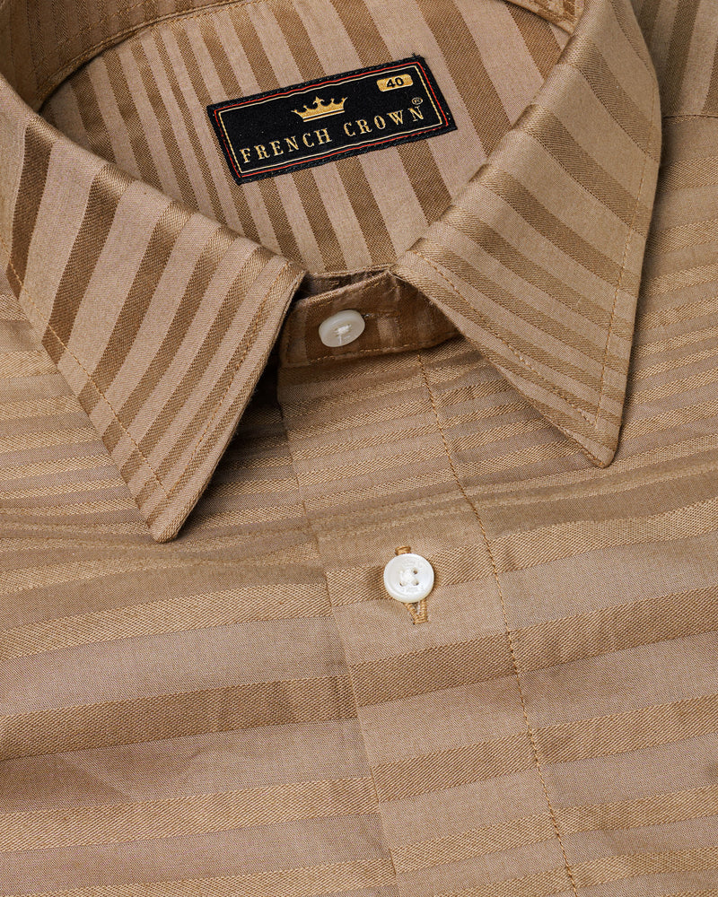 Stonewall Brown Striped Dobby Textured Premium Giza Cotton Shirt 7711-38, 7711-H-38, 7711-39,7711-H-39, 7711-40, 7711-H-40, 7711-42, 7711-H-42, 7711-44, 7711-H-44, 7711-46, 7711-H-46, 7711-48, 7711-H-48, 7711-50, 7711-H-50, 7711-52, 7711-H-52