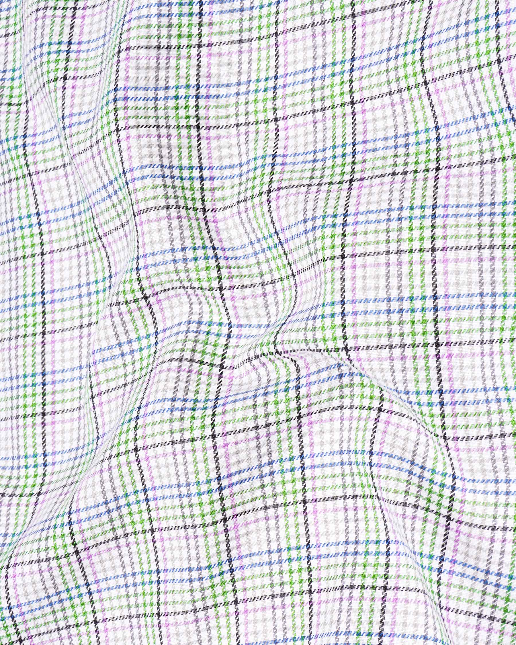 Mantis Green and White with Multi colored Plaid Twill Premium Cotton Shirt 7721-38, 7721-H-38, 7721-39,7721-H-39, 7721-40, 7721-H-40, 7721-42, 7721-H-42, 7721-44, 7721-H-44, 7721-46, 7721-H-46, 7721-48, 7721-H-48, 7721-50, 7721-H-50, 7721-52, 7721-H-52