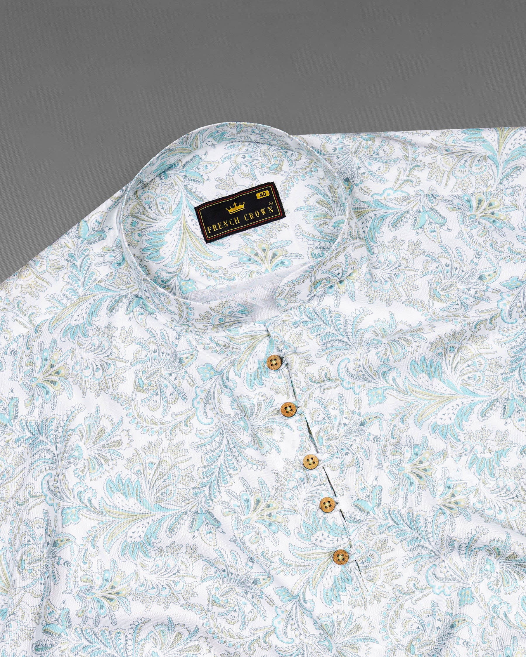 Bright White Block Printed Flora Premium Tencel Kurta Shirt 7724-KS-38, 7724-KS-H-38, 7724-KS-39,7724-KS-H-39, 7724-KS-40, 7724-KS-H-40, 7724-KS-42, 7724-KS-H-42, 7724-KS-44, 7724-KS-H-44, 7724-KS-46, 7724-KS-H-46, 7724-KS-48, 7724-KS-H-48, 7724-KS-50, 7724-KS-H-50, 7724-KS-52, 7724-KS-H-52