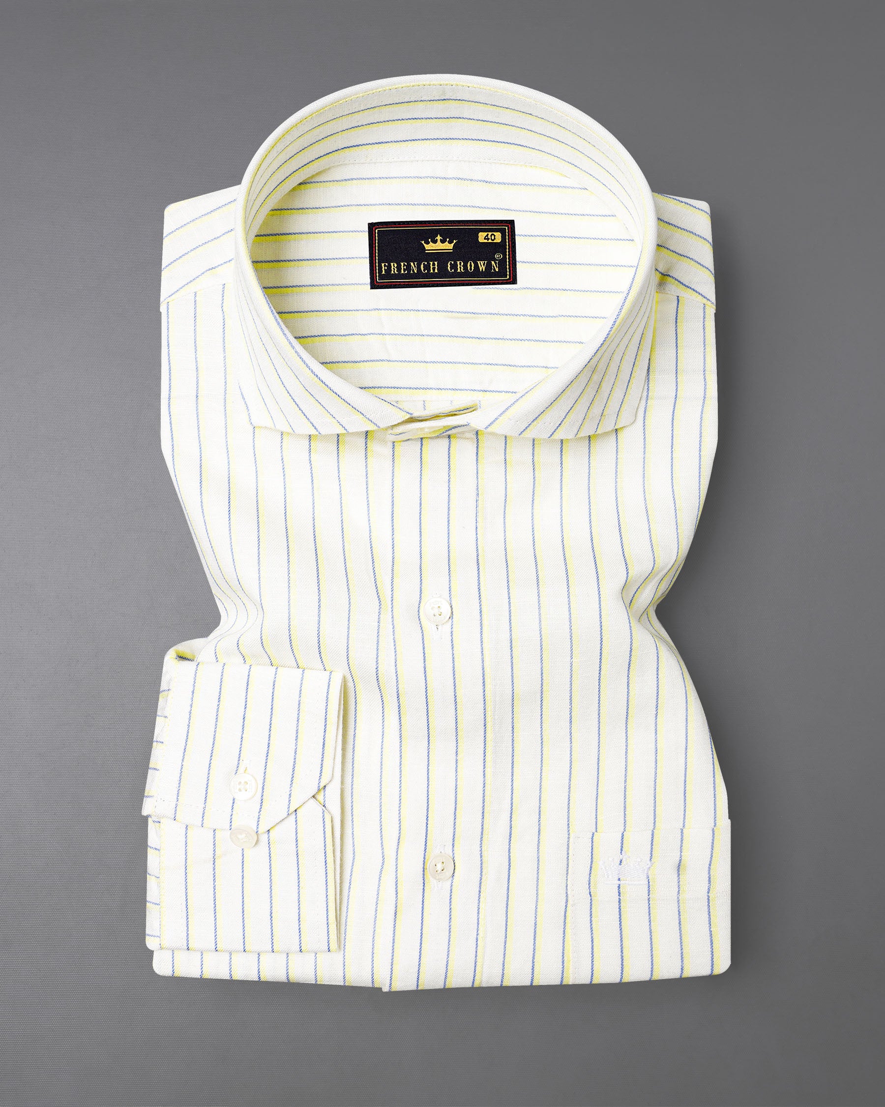 Off-White Striped Luxurious Linen Shirt 7756-CA-38, 7756-CA-H-38, 7756-CA-39,7756-CA-H-39, 7756-CA-40, 7756-CA-H-40, 7756-CA-42, 7756-CA-H-42, 7756-CA-44, 7756-CA-H-44, 7756-CA-46, 7756-CA-H-46, 7756-CA-48, 7756-CA-H-48, 7756-CA-50, 7756-CA-H-50, 7756-CA-52, 7756-CA-H-52