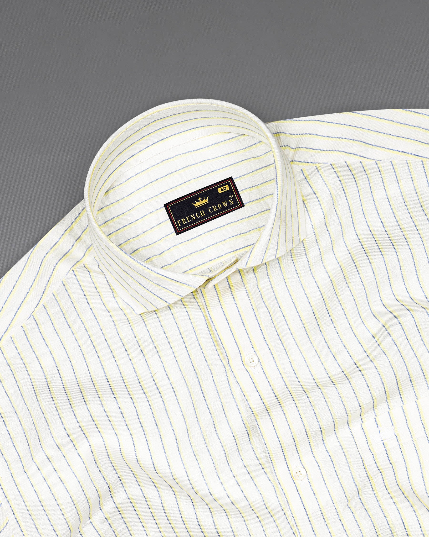 Off-White Striped Luxurious Linen Shirt 7756-CA-38, 7756-CA-H-38, 7756-CA-39,7756-CA-H-39, 7756-CA-40, 7756-CA-H-40, 7756-CA-42, 7756-CA-H-42, 7756-CA-44, 7756-CA-H-44, 7756-CA-46, 7756-CA-H-46, 7756-CA-48, 7756-CA-H-48, 7756-CA-50, 7756-CA-H-50, 7756-CA-52, 7756-CA-H-52