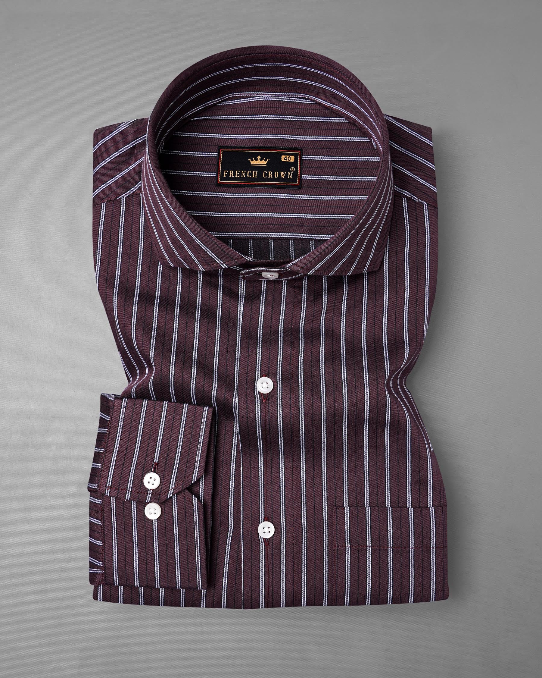 Dune Wine with Black Striped Dobby Textured Premium Giza Cotton Shirt 7768-CA-38, 7768-CA-H-38, 7768-CA-39,7768-CA-H-39, 7768-CA-40, 7768-CA-H-40, 7768-CA-42, 7768-CA-H-42, 7768-CA-44, 7768-CA-H-44, 7768-CA-46, 7768-CA-H-46, 7768-CA-48, 7768-CA-H-48, 7768-CA-50, 7768-CA-H-50, 7768-CA-52, 7768-CA-H-52