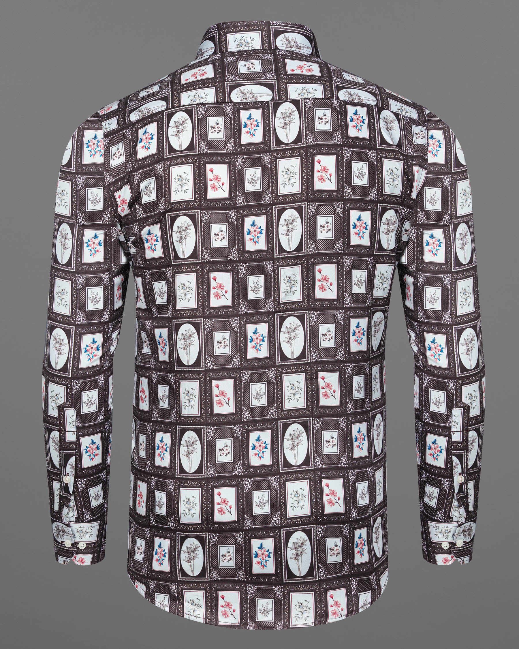 Matterhorn Brown Frame Printed Super Soft Premium Cotton Shirt 7778-38, 7778-H-38, 7778-39,7778-H-39, 7778-40, 7778-H-40, 7778-42, 7778-H-42, 7778-44, 7778-H-44, 7778-46, 7778-H-46, 7778-48, 7778-H-48, 7778-50, 7778-H-50, 7778-52, 7778-H-52