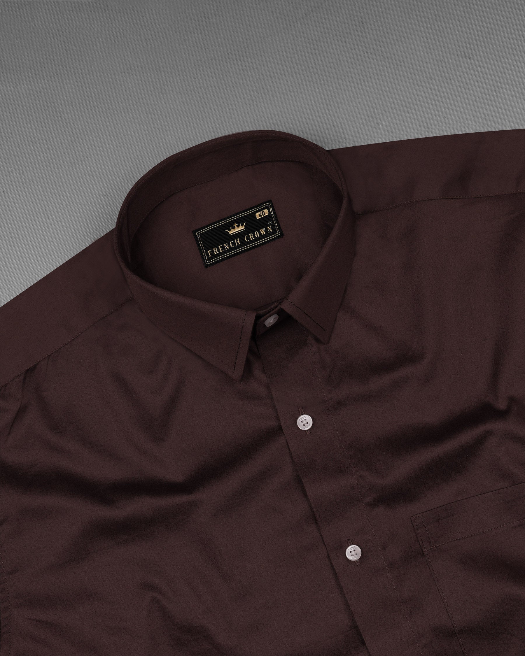 Eclipse Brown Super Soft Premium Cotton Shirt 7780-H-38, 7780-H-39, 7780-H-40, 7780-H-42, 7780-H-44, 7780-H-46, 7780-H-48, 7780-H-50, 7780-H-52