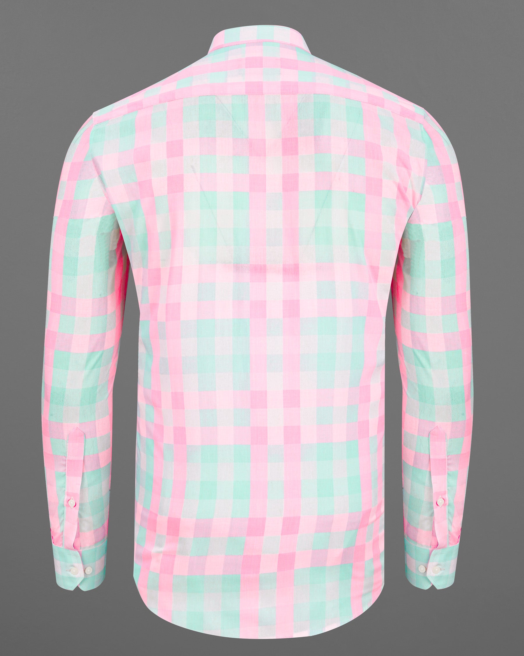 Cherry Blossom Pink and Onahau Sea Blue Plaid Premium Cotton Kurta Shirt 7791-M-38, 7791-M-H-38, 7791-M-39,7791-M-H-39, 7791-M-40, 7791-M-H-40, 7791-M-42, 7791-M-H-42, 7791-M-44, 7791-M-H-44, 7791-M-46, 7791-M-H-46, 7791-M-48, 7791-M-H-48, 7791-M-50, 7791-M-H-50, 7791-M-52, 7791-M-H-52