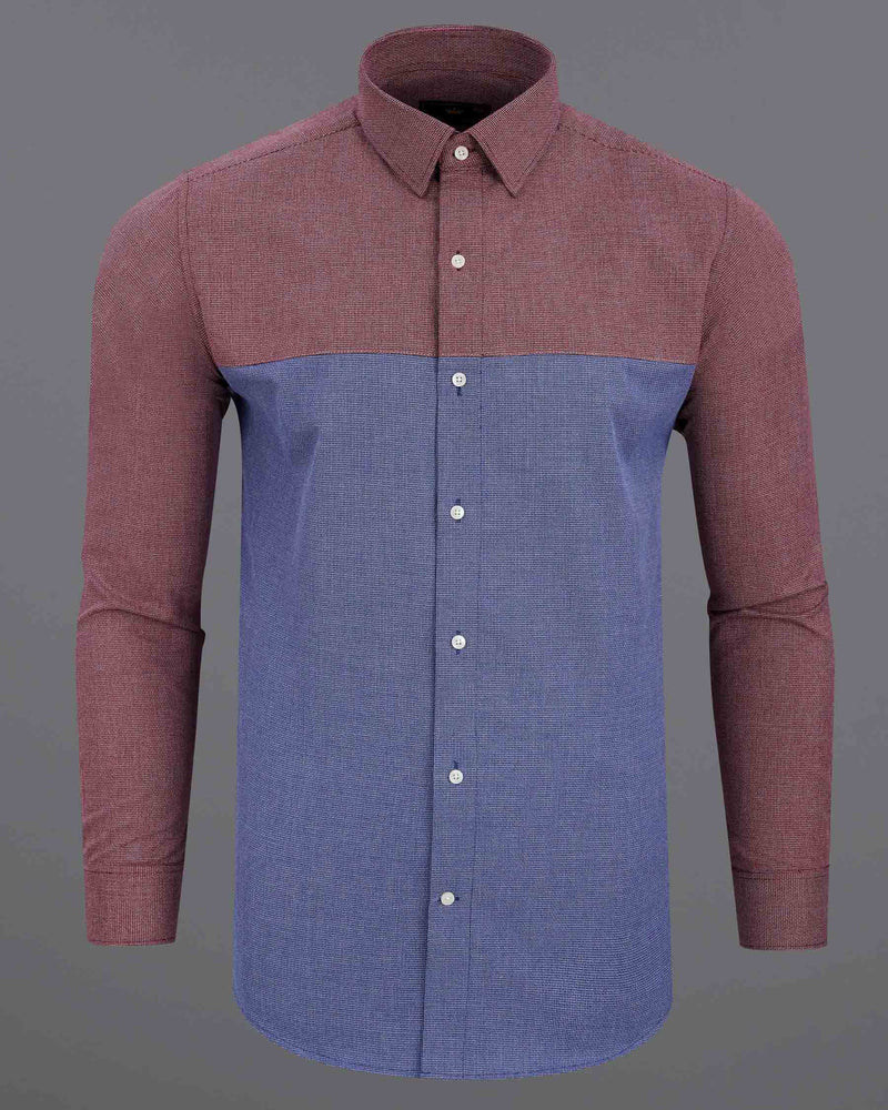 Marguerite Blue and Flamingo Brown Dobby Textured Premium Giza Cotton Designer Shirt 7795-P146-38, 7795-P146-H-38, 7795-P146-39,7795-P146-H-39, 7795-P146-40, 7795-P146-H-40, 7795-P146-42, 7795-P146-H-42, 7795-P146-44, 7795-P146-H-44, 7795-P146-46, 7795-P146-H-46, 7795-P146-48, 7795-P146-H-48, 7795-P146-50, 7795-P146-H-50, 7795-P146-52, 7795-P146-H-52