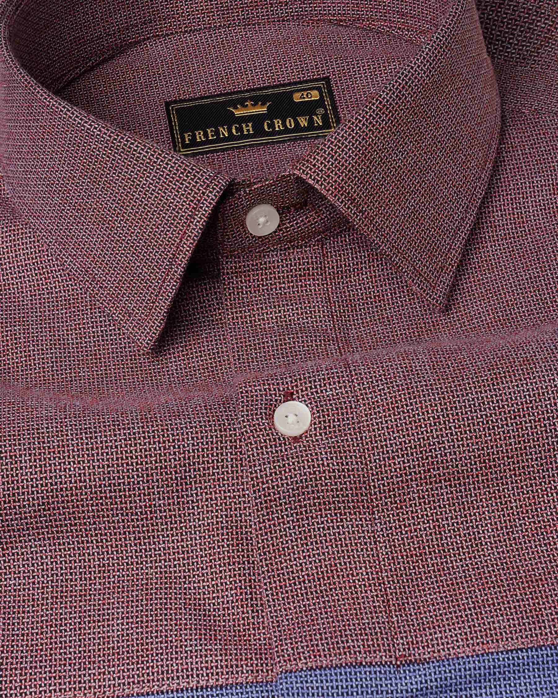 Marguerite Blue and Flamingo Brown Dobby Textured Premium Giza Cotton Designer Shirt 7795-P146-38, 7795-P146-H-38, 7795-P146-39,7795-P146-H-39, 7795-P146-40, 7795-P146-H-40, 7795-P146-42, 7795-P146-H-42, 7795-P146-44, 7795-P146-H-44, 7795-P146-46, 7795-P146-H-46, 7795-P146-48, 7795-P146-H-48, 7795-P146-50, 7795-P146-H-50, 7795-P146-52, 7795-P146-H-52