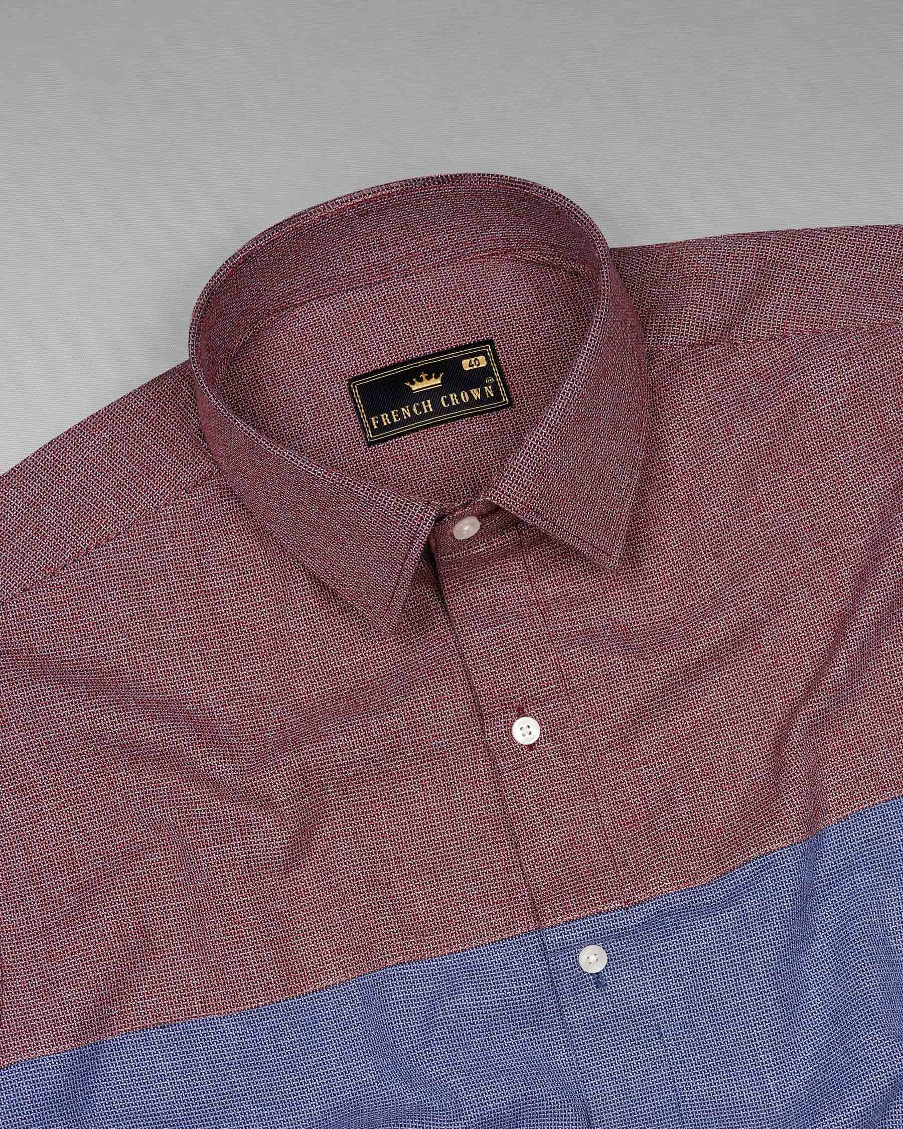 Marguerite Blue and Flamingo Brown Dobby Textured Premium Giza Cotton Designer Shirt 7795-P146-38, 7795-P146-H-38, 7795-P146-39,7795-P146-H-39, 7795-P146-40, 7795-P146-H-40, 7795-P146-42, 7795-P146-H-42, 7795-P146-44, 7795-P146-H-44, 7795-P146-46, 7795-P146-H-46, 7795-P146-48, 7795-P146-H-48, 7795-P146-50, 7795-P146-H-50, 7795-P146-52, 7795-P146-H-52