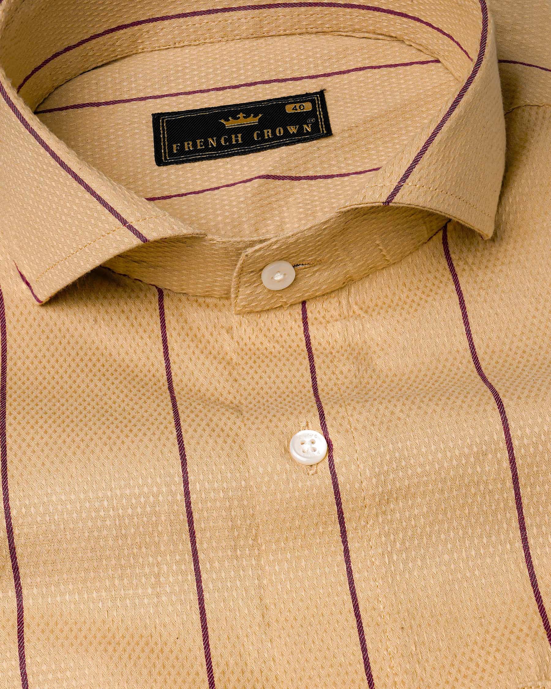 Mongoose Brown And Wine Striped Dobby Textured Premium Giza Cotton Shirt 7814-CA-38, 7814-CA-H-38, 7814-CA-39,7814-CA-H-39, 7814-CA-40, 7814-CA-H-40, 7814-CA-42, 7814-CA-H-42, 7814-CA-44, 7814-CA-H-44, 7814-CA-46, 7814-CA-H-46, 7814-CA-48, 7814-CA-H-48, 7814-CA-50, 7814-CA-H-50, 7814-CA-52, 7814-CA-H-52
