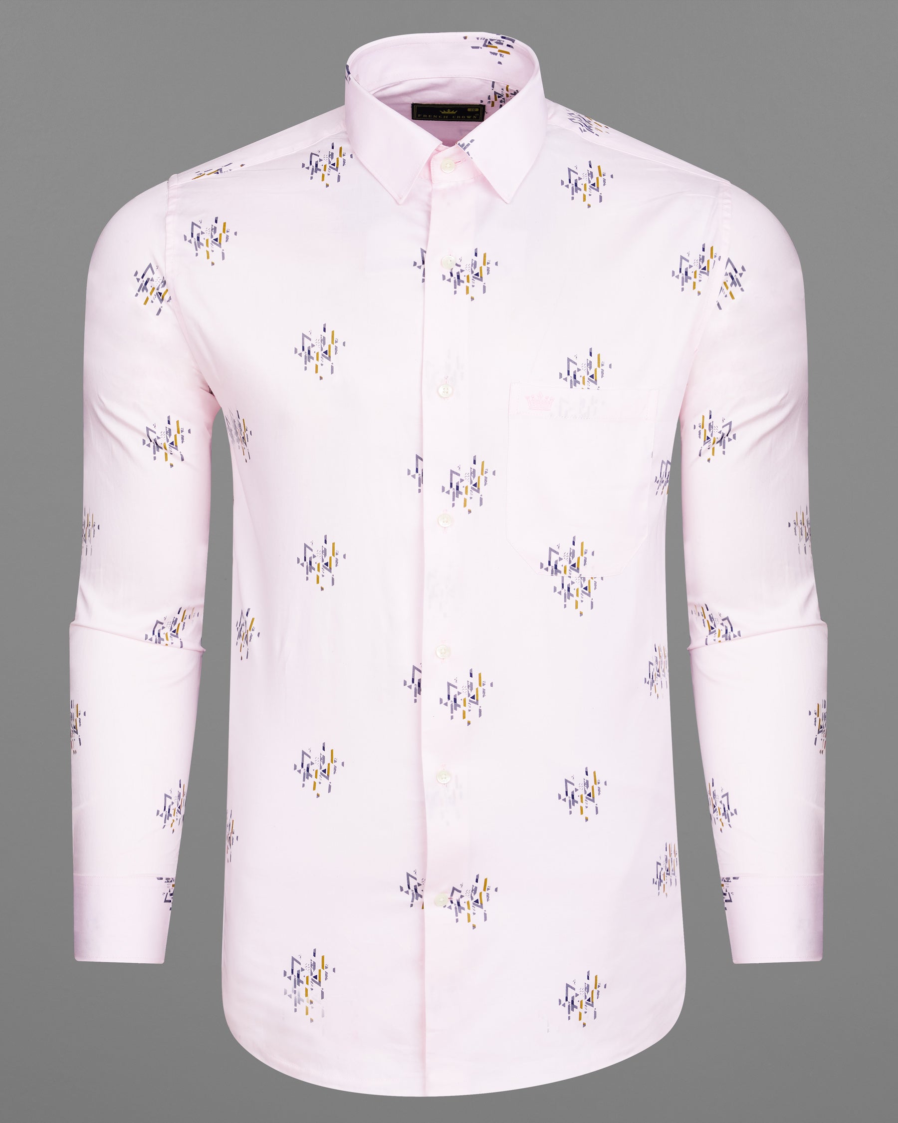 Prim Pink Printed Super Soft Premium Cotton Shirt 7835-38, 7835-H-38, 7835-39,7835-H-39, 7835-40, 7835-H-40, 7835-42, 7835-H-42, 7835-44, 7835-H-44, 7835-46, 7835-H-46, 7835-48, 7835-H-48, 7835-50, 7835-H-50, 7835-52, 7835-H-52