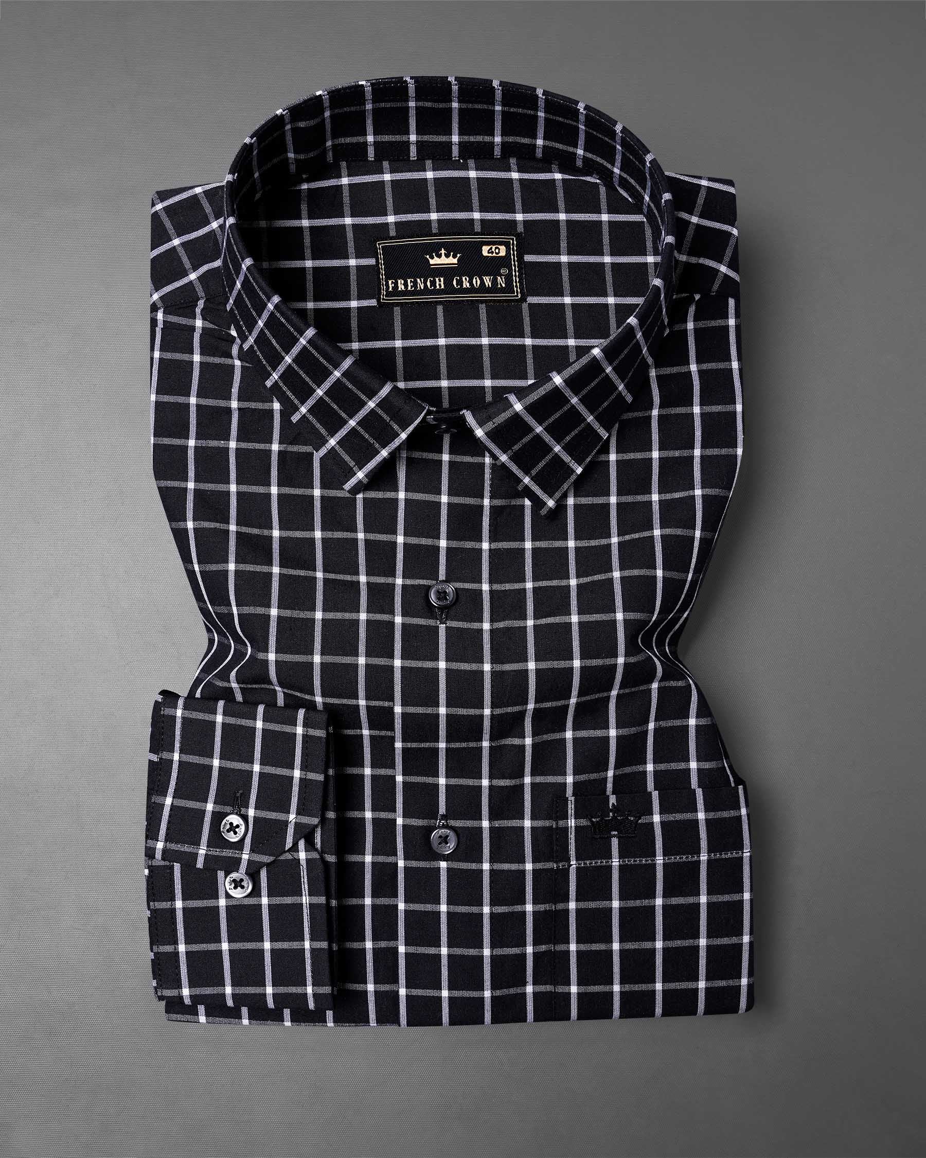 Jade Black Windowpane Premium Cotton Shirt 7842-BLK-38, 7842-BLK-H-38, 7842-BLK-39,7842-BLK-H-39, 7842-BLK-40, 7842-BLK-H-40, 7842-BLK-42, 7842-BLK-H-42, 7842-BLK-44, 7842-BLK-H-44, 7842-BLK-46, 7842-BLK-H-46, 7842-BLK-48, 7842-BLK-H-48, 7842-BLK-50, 7842-BLK-H-50, 7842-BLK-52, 7842-BLK-H-52