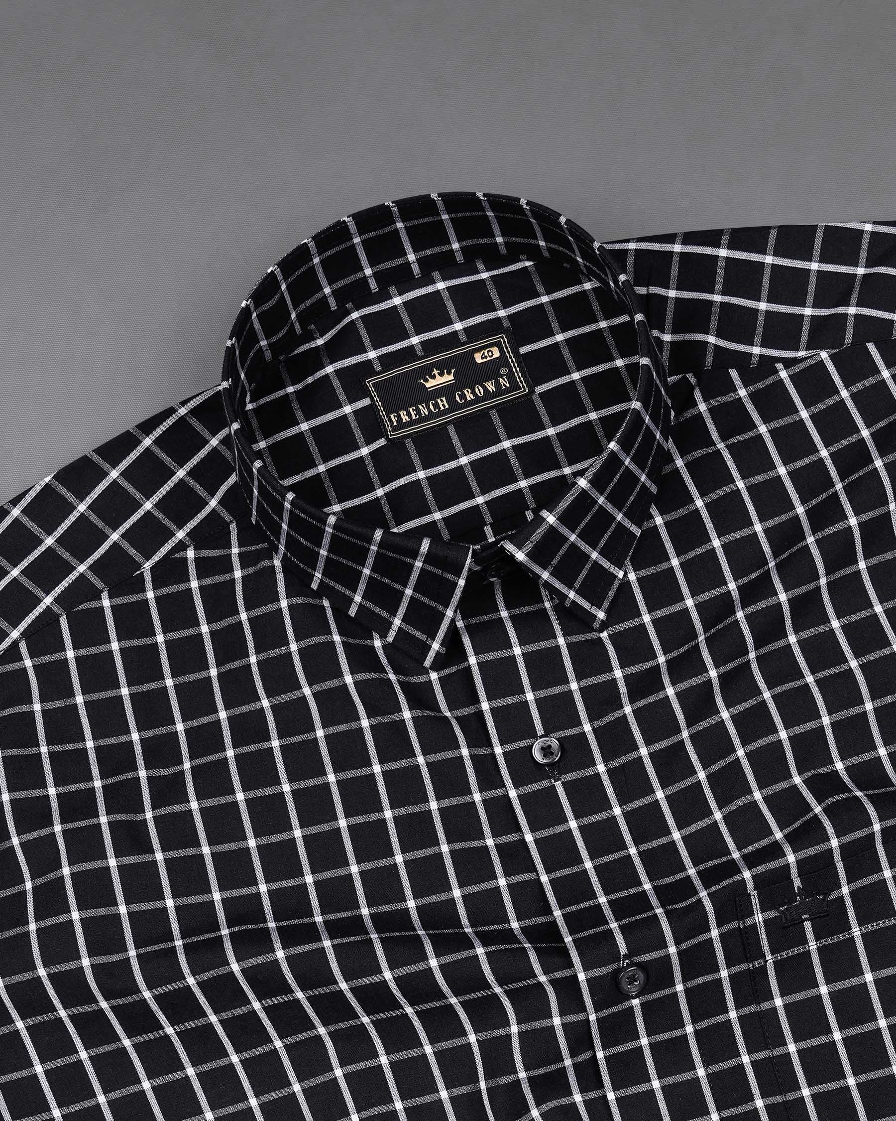 Jade Black Windowpane Premium Cotton Shirt 7842-BLK-38, 7842-BLK-H-38, 7842-BLK-39,7842-BLK-H-39, 7842-BLK-40, 7842-BLK-H-40, 7842-BLK-42, 7842-BLK-H-42, 7842-BLK-44, 7842-BLK-H-44, 7842-BLK-46, 7842-BLK-H-46, 7842-BLK-48, 7842-BLK-H-48, 7842-BLK-50, 7842-BLK-H-50, 7842-BLK-52, 7842-BLK-H-52