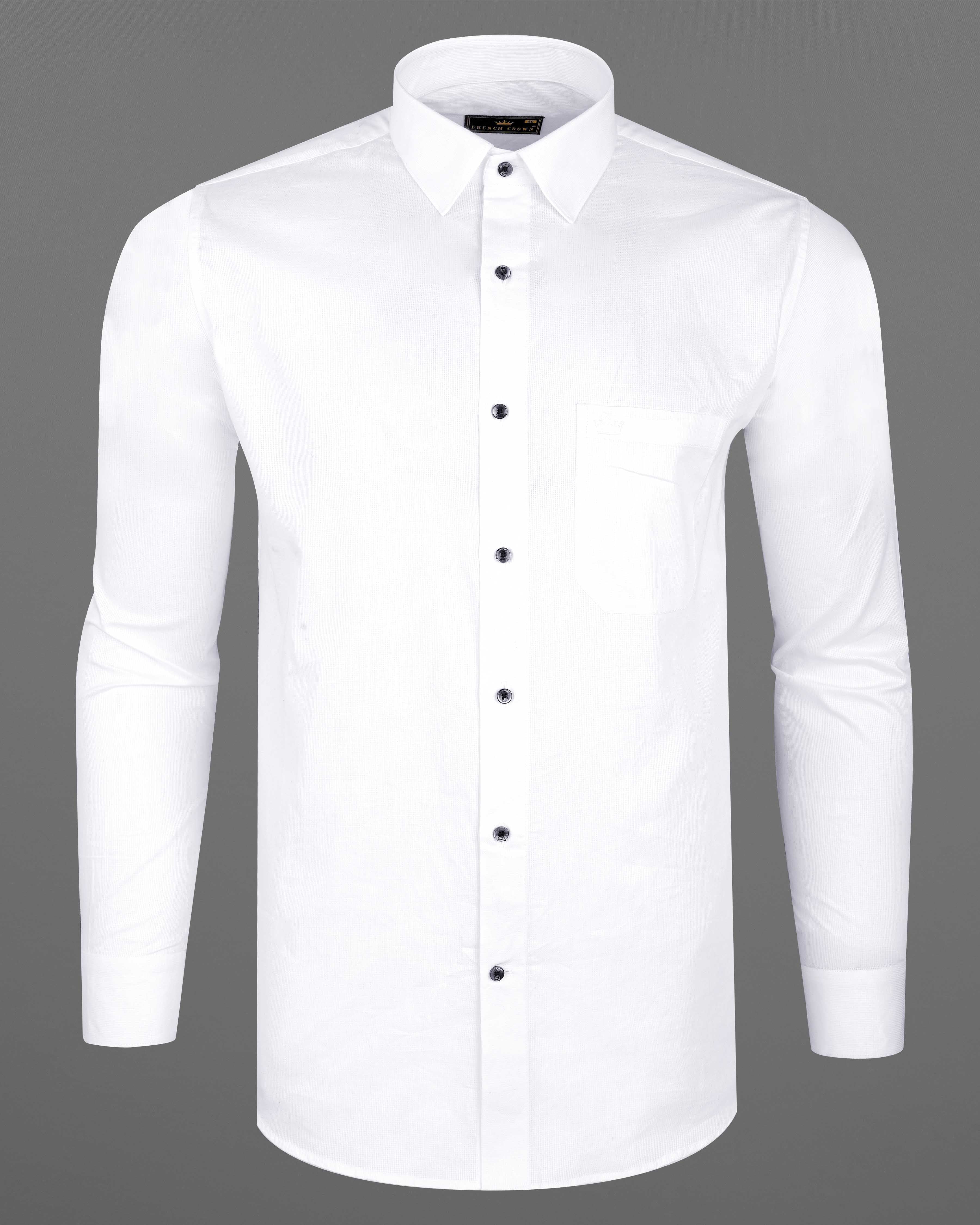Bright White Dobby Textured Premium Giza Cotton Shirt 7868-BLK-38, 7868-BLK-H-38, 7868-BLK-39, 7868-BLK-H-39, 7868-BLK-40, 7868-BLK-H-40, 7868-BLK-42, 7868-BLK-H-42, 7868-BLK-44, 7868-BLK-H-44, 7868-BLK-46, 7868-BLK-H-46, 7868-BLK-48, 7868-BLK-H-48, 7868-BLK-50, 7868-BLK-H-50, 7868-BLK-52, 7868-BLK-H-52