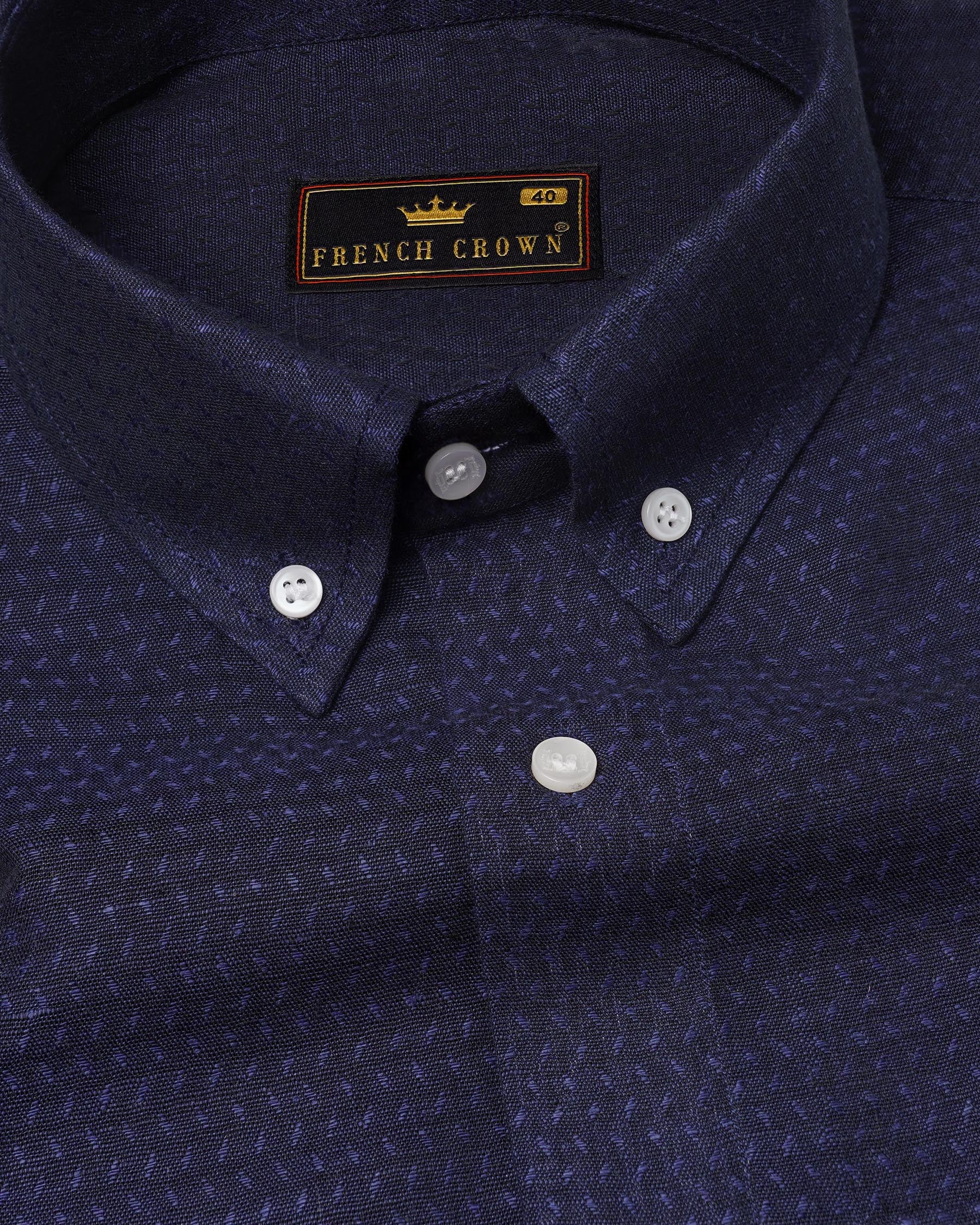 Ebony Clay Navy Blue Luxurious Linen Shirt 7877-BD-38, 7877-BD-H-38, 7877-BD-39, 7877-BD-H-39, 7877-BD-40, 7877-BD-H-40, 7877-BD-42, 7877-BD-H-42, 7877-BD-44, 7877-BD-H-44, 7877-BD-46, 7877-BD-H-46, 7877-BD-48, 7877-BD-H-48, 7877-BD-50, 7877-BD-H-50, 7877-BD-52, 7877-BD-H-52