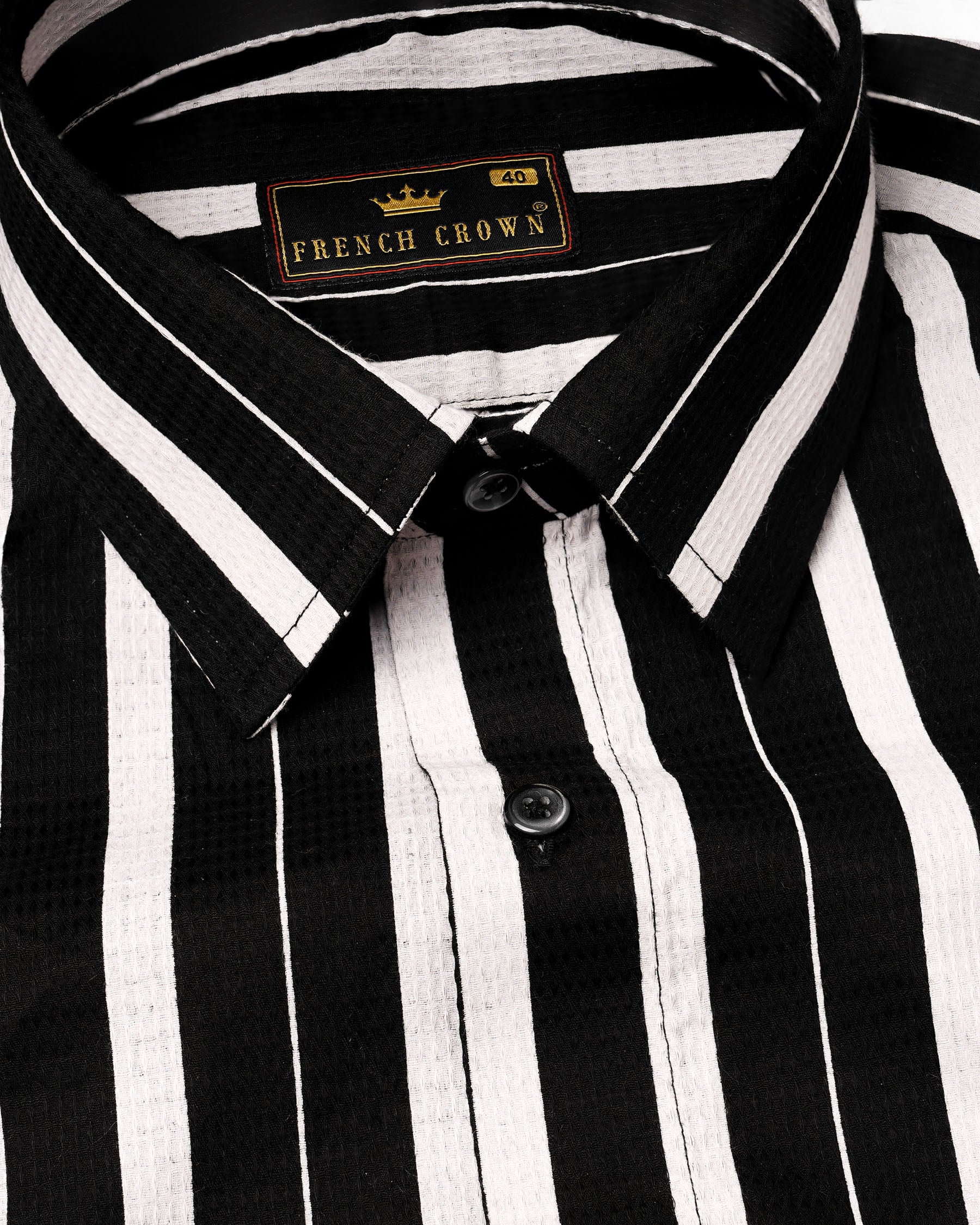 Jade Black Casual Stripes Premium Cotton Shirt For Men - Snitch Shirts