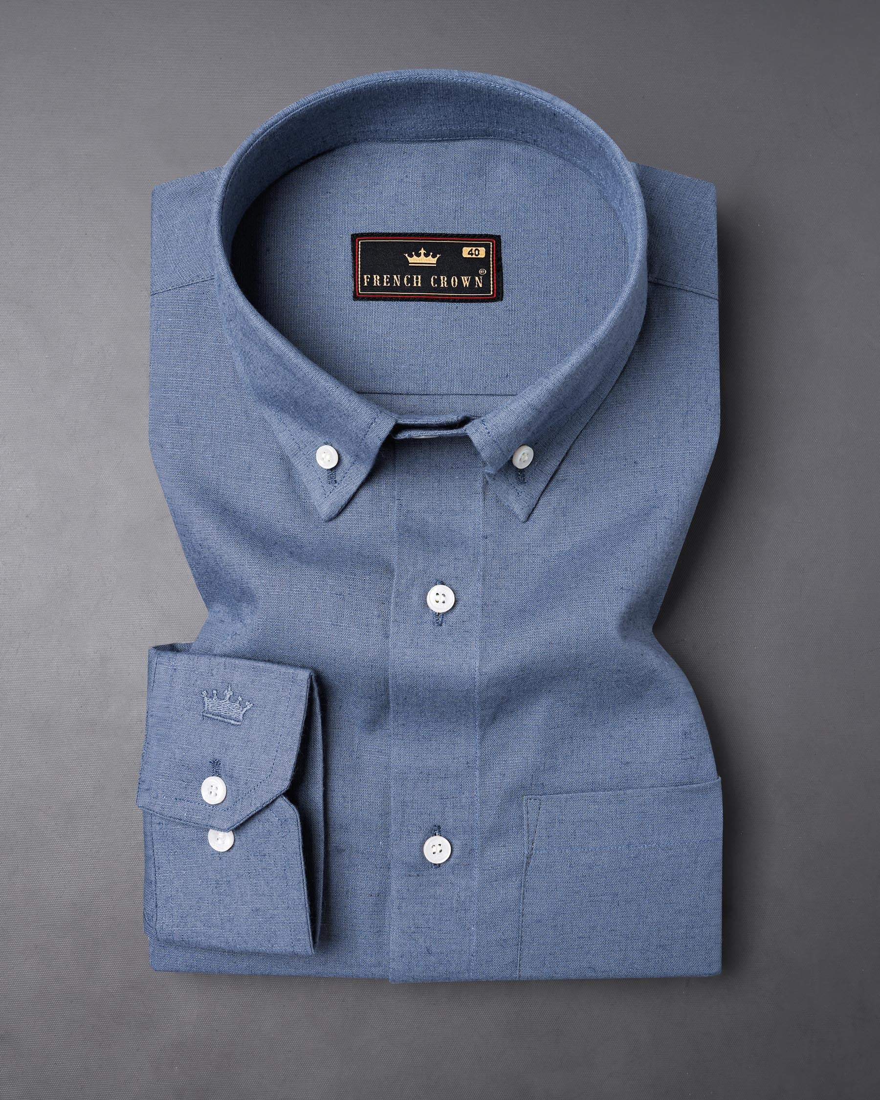 Lynch Blue Luxurious Linen Shirt 7883-BD-38, 7883-BD-H-38, 7883-BD-39, 7883-BD-H-39, 7883-BD-40, 7883-BD-H-40, 7883-BD-42, 7883-BD-H-42, 7883-BD-44, 7883-BD-H-44, 7883-BD-46, 7883-BD-H-46, 7883-BD-48, 7883-BD-H-48, 7883-BD-50, 7883-BD-H-50, 7883-BD-52, 7883-BD-H-52