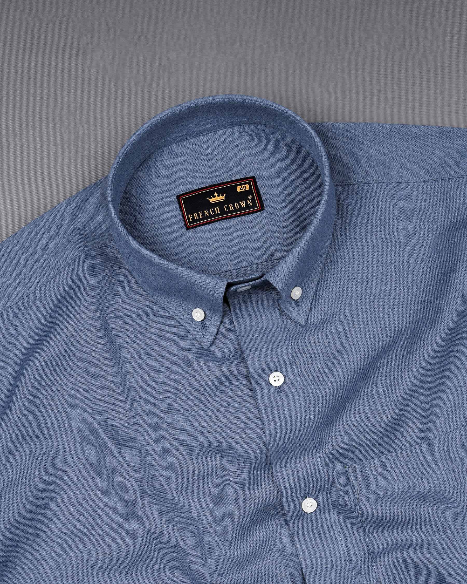 Lynch Blue Luxurious Linen Shirt 7883-BD-38, 7883-BD-H-38, 7883-BD-39, 7883-BD-H-39, 7883-BD-40, 7883-BD-H-40, 7883-BD-42, 7883-BD-H-42, 7883-BD-44, 7883-BD-H-44, 7883-BD-46, 7883-BD-H-46, 7883-BD-48, 7883-BD-H-48, 7883-BD-50, 7883-BD-H-50, 7883-BD-52, 7883-BD-H-52