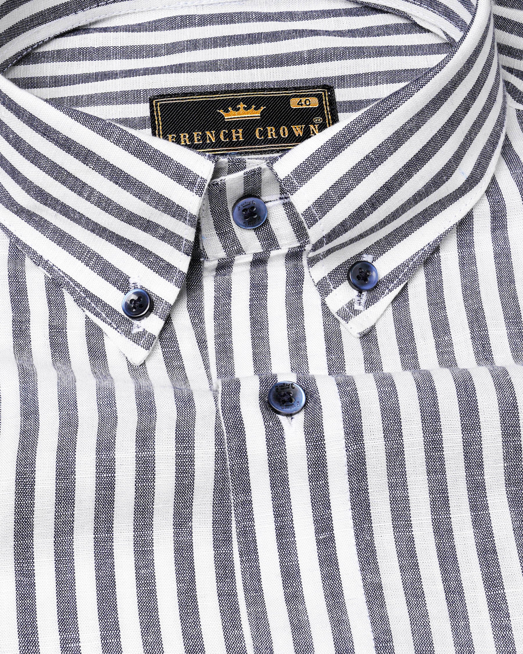 Bright White and Comet Gray Striped Luxurious Linen Shirt 7910-BD-BLE-38, 7910-BD-BLE-H-38, 7910-BD-BLE-39, 7910-BD-BLE-H-39, 7910-BD-BLE-40, 7910-BD-BLE-H-40, 7910-BD-BLE-42, 7910-BD-BLE-H-42, 7910-BD-BLE-44, 7910-BD-BLE-H-44, 7910-BD-BLE-46, 7910-BD-BLE-H-46, 7910-BD-BLE-48, 7910-BD-BLE-H-48, 7910-BD-BLE-50, 7910-BD-BLE-H-50, 7910-BD-BLE-52, 7910-BD-BLE-H-52